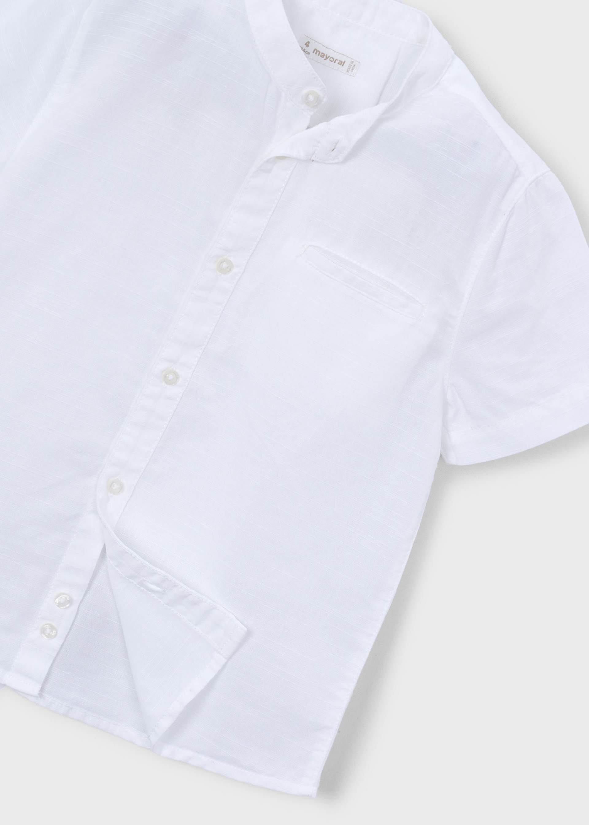 Camisa gola mao com linho menino