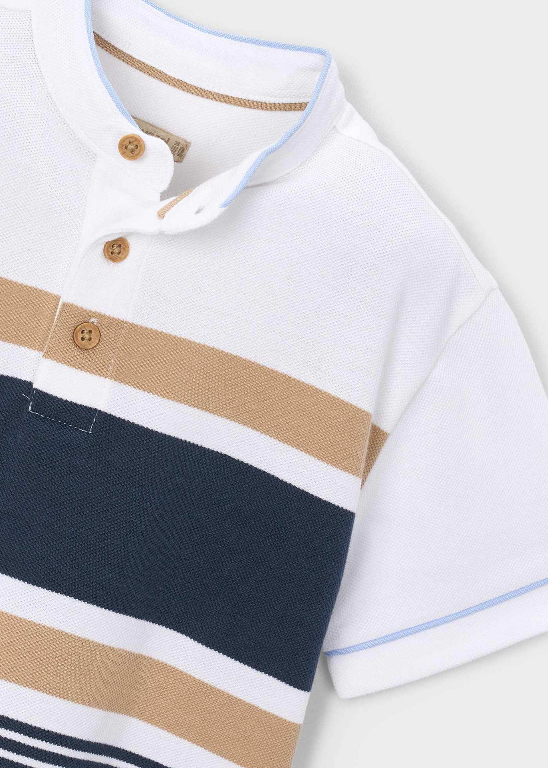 Poloshrit mit Maokragen gestreift Jungen