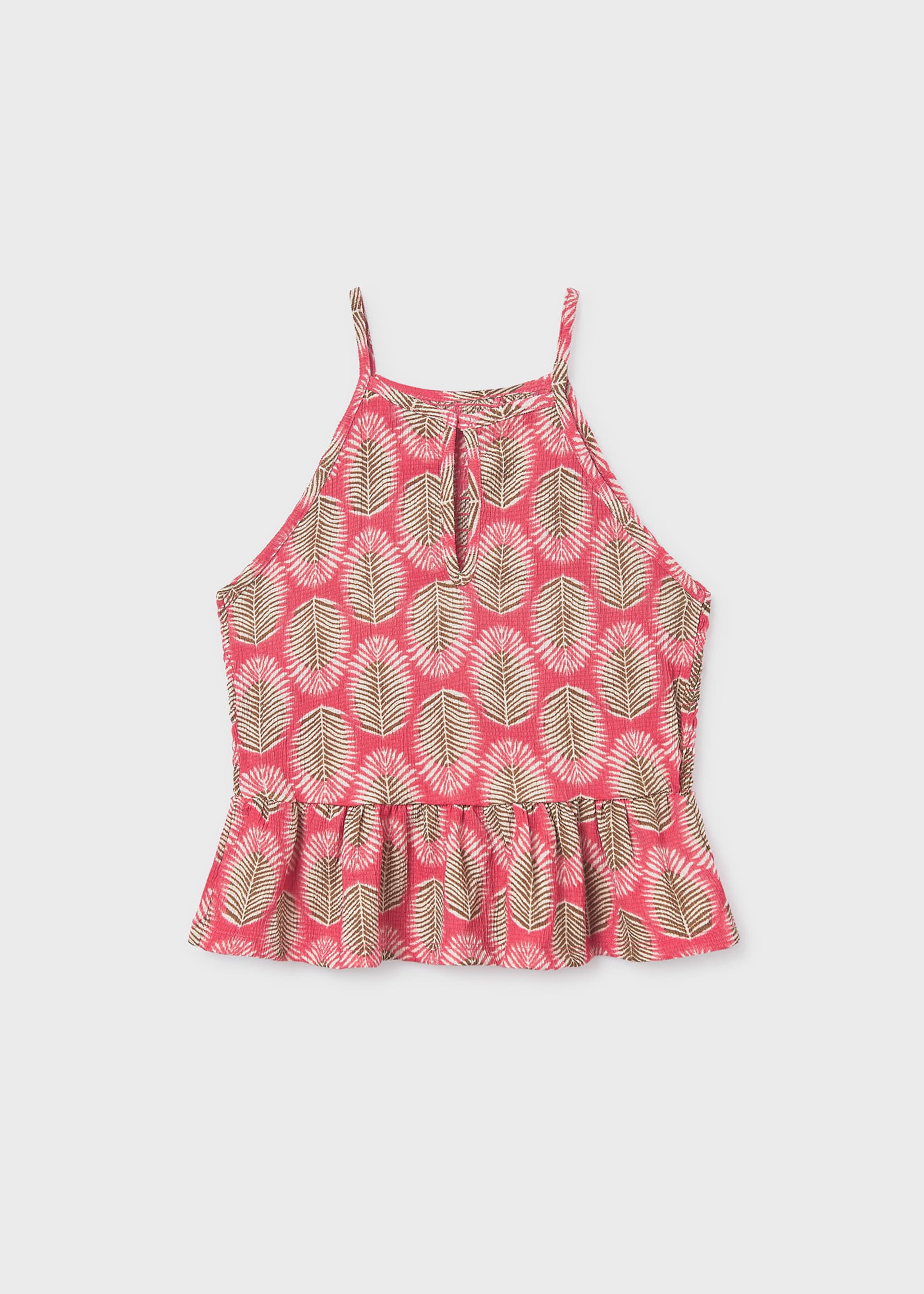 Girls knit print top