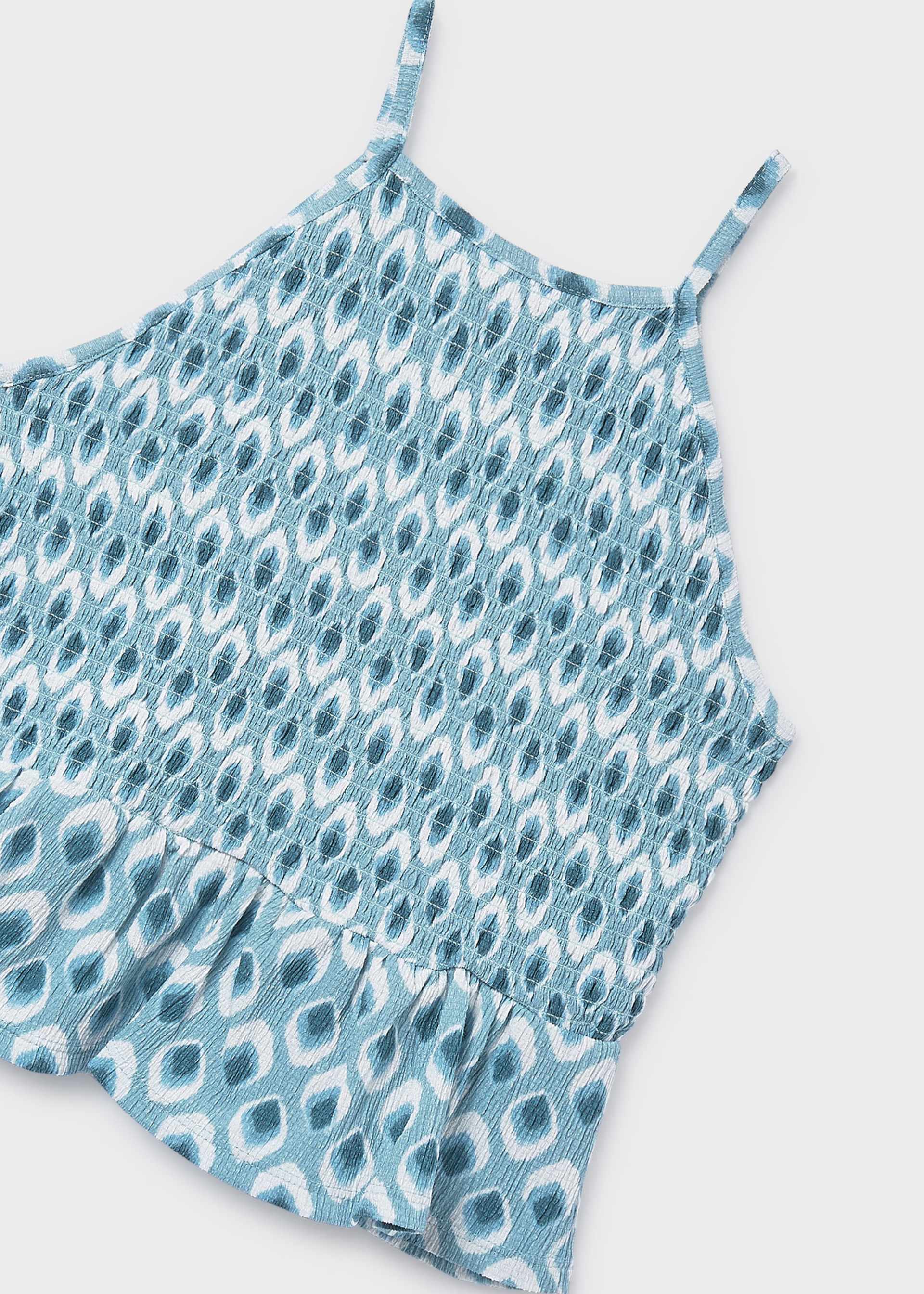 Girl Printed Knit Tank Top