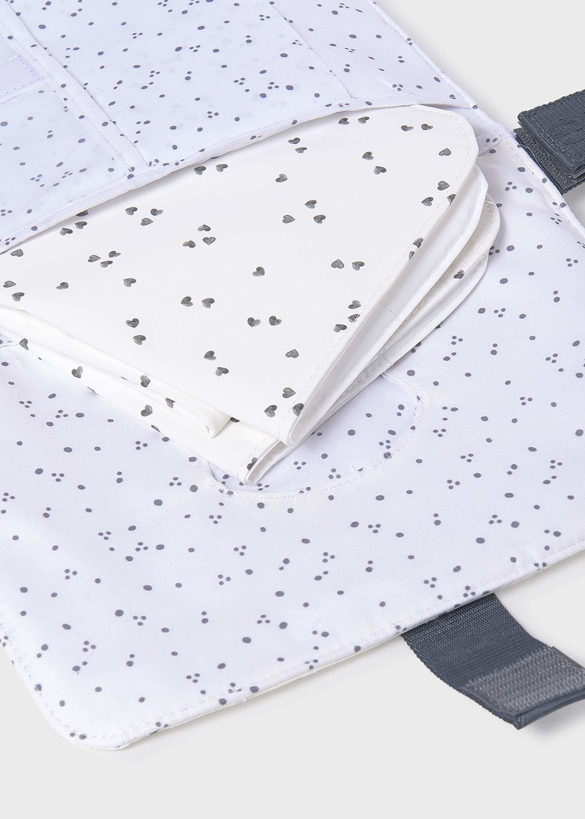 Document holder with waterproof baby changing mat