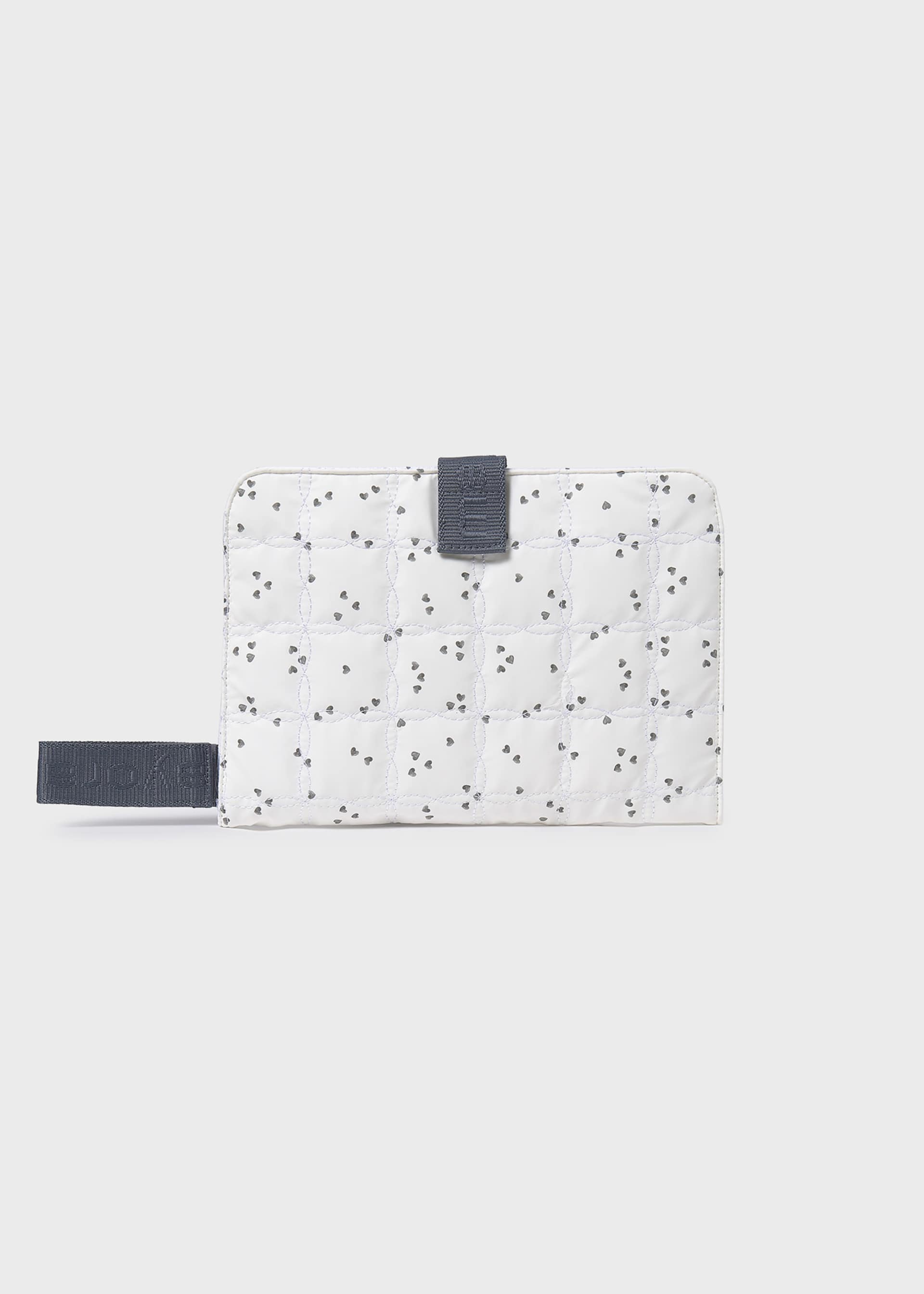 Document holder with waterproof baby changing mat