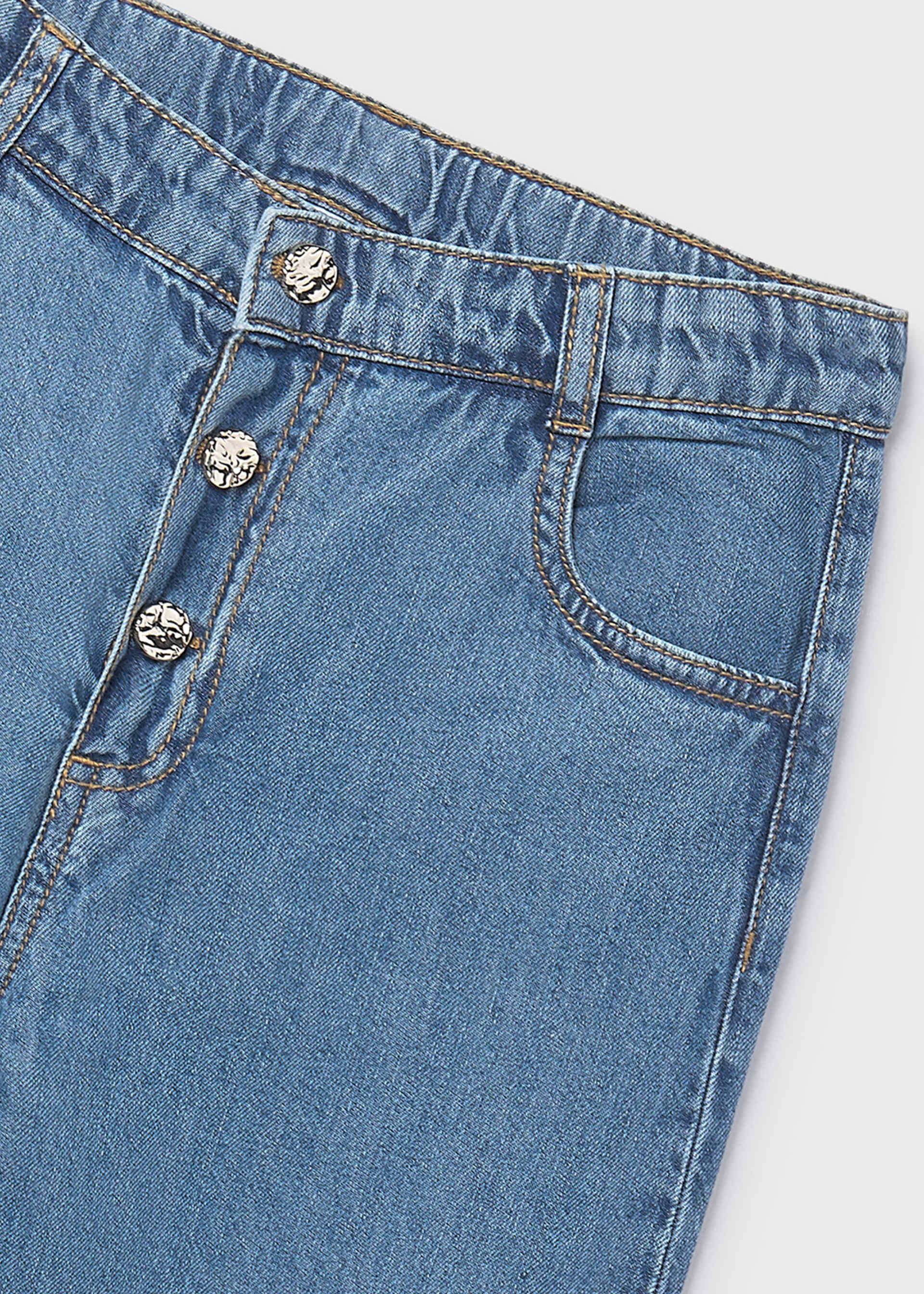 Pantalon en denim à poches fille