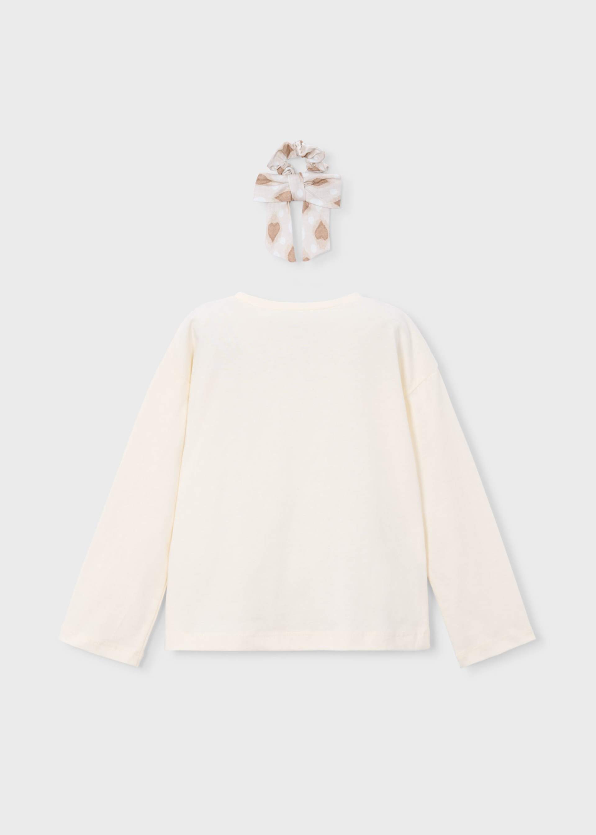Langarm T-Shirt mit Haargummi Mädchen