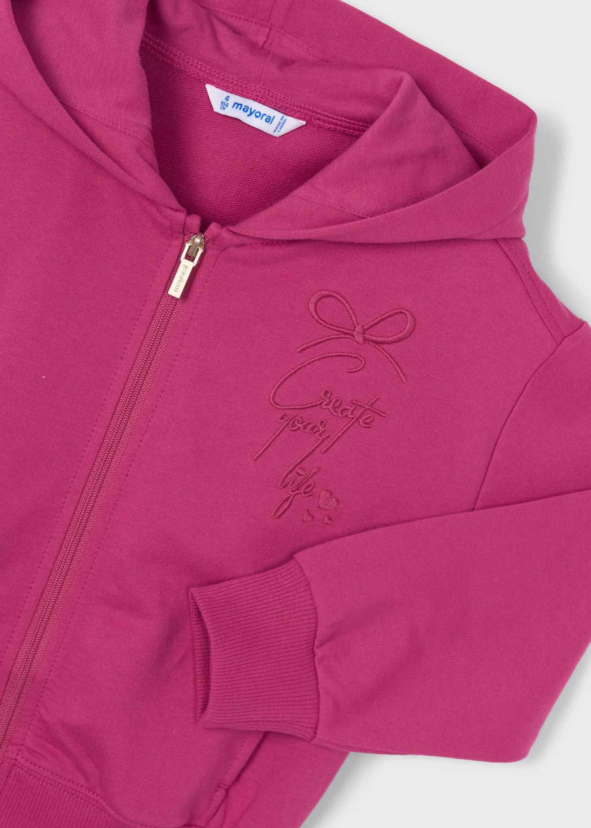 Sudadera cremallera niña