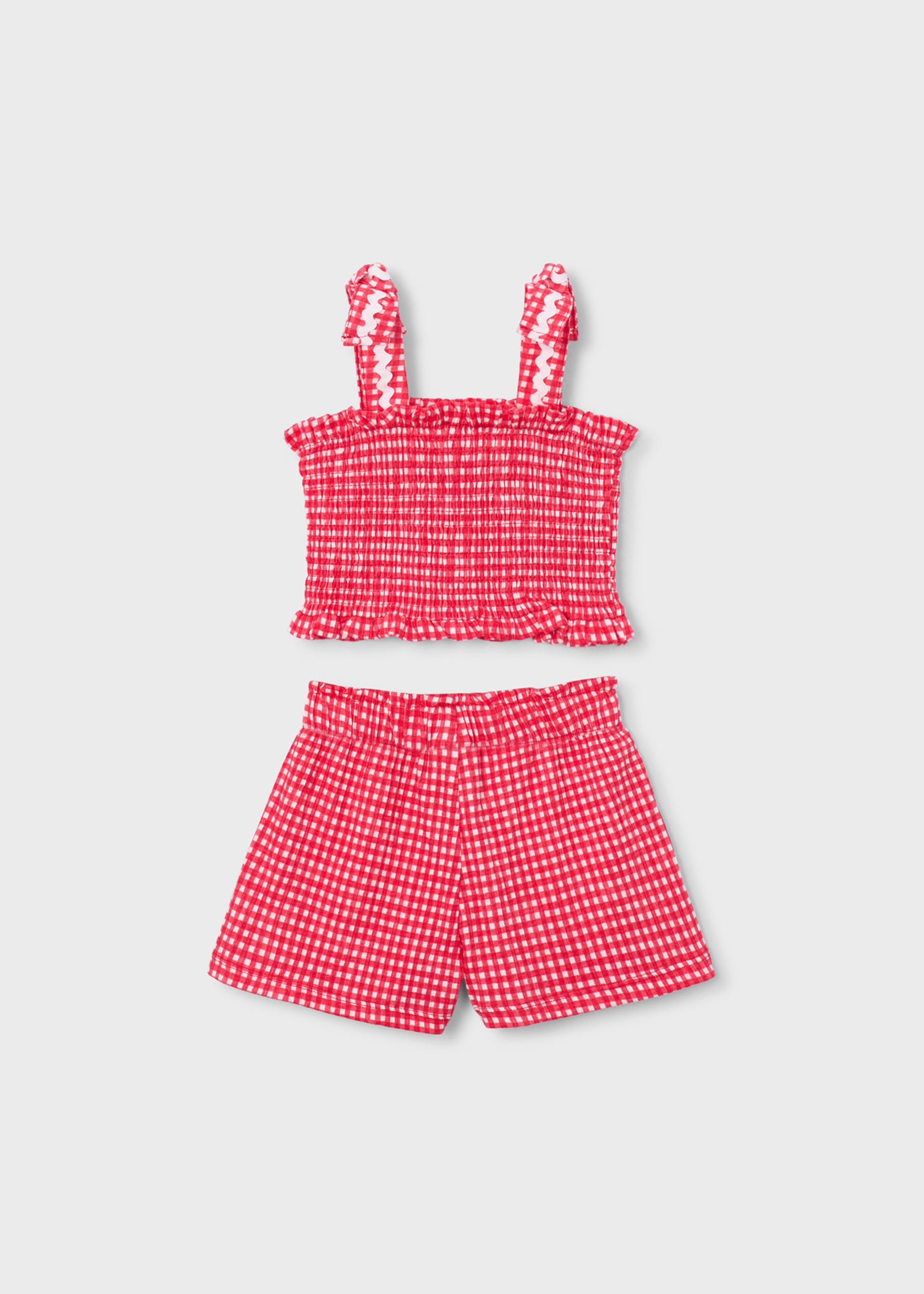 Conjunto calção e top ninho de abelha menina