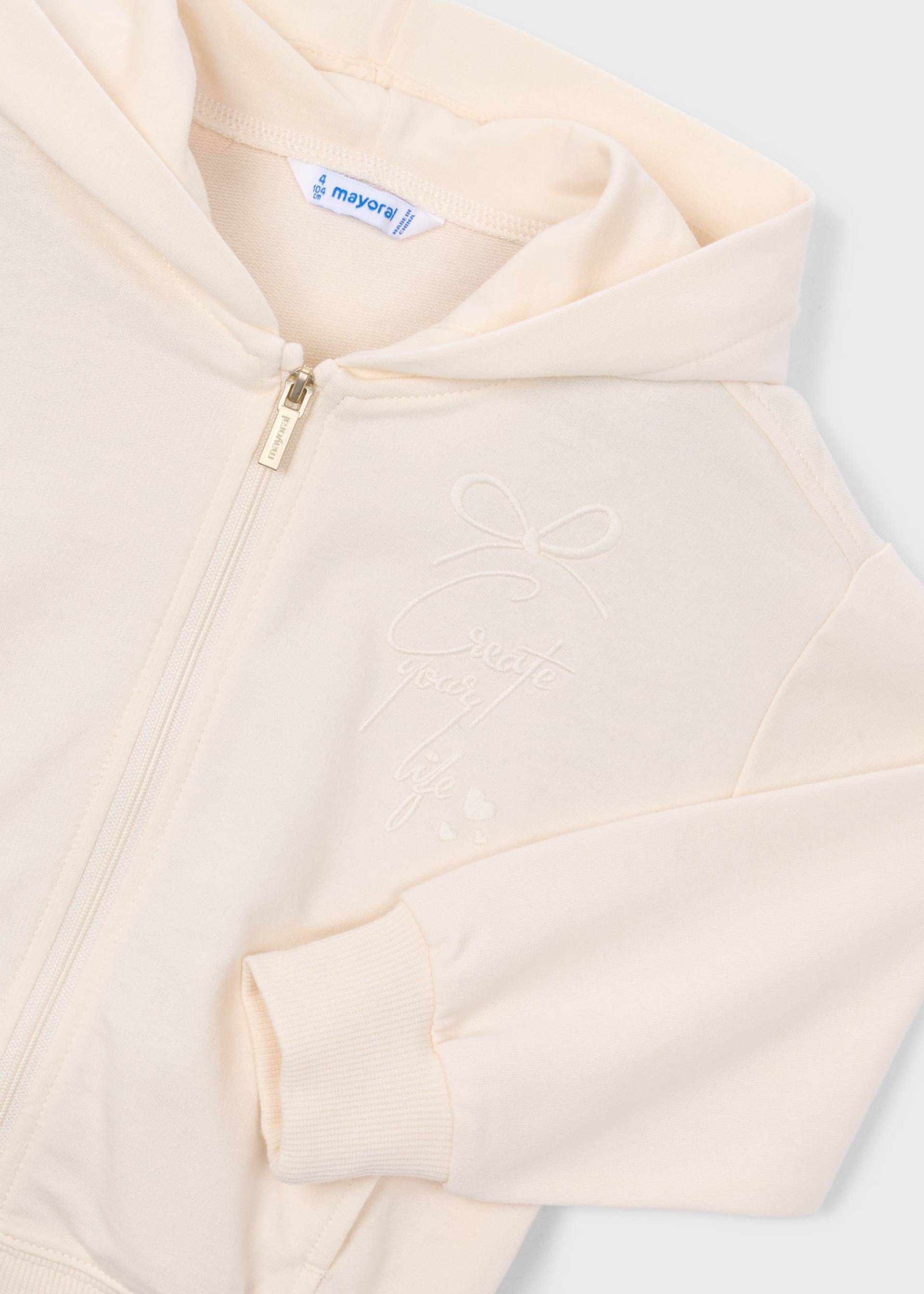 Girls' zip-up sweatshirt