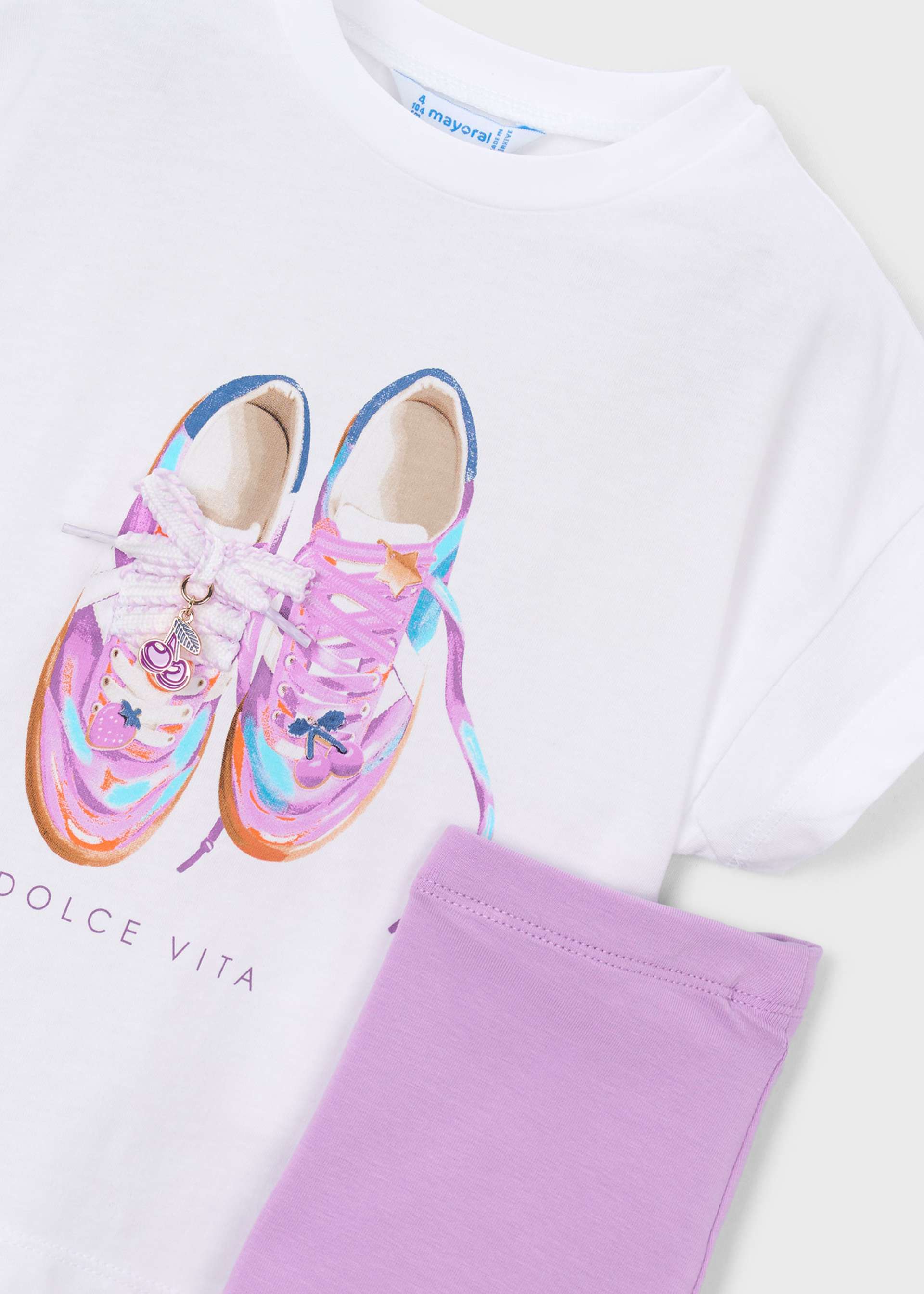 Set Radler-Leggings und T-Shirt Mädchen