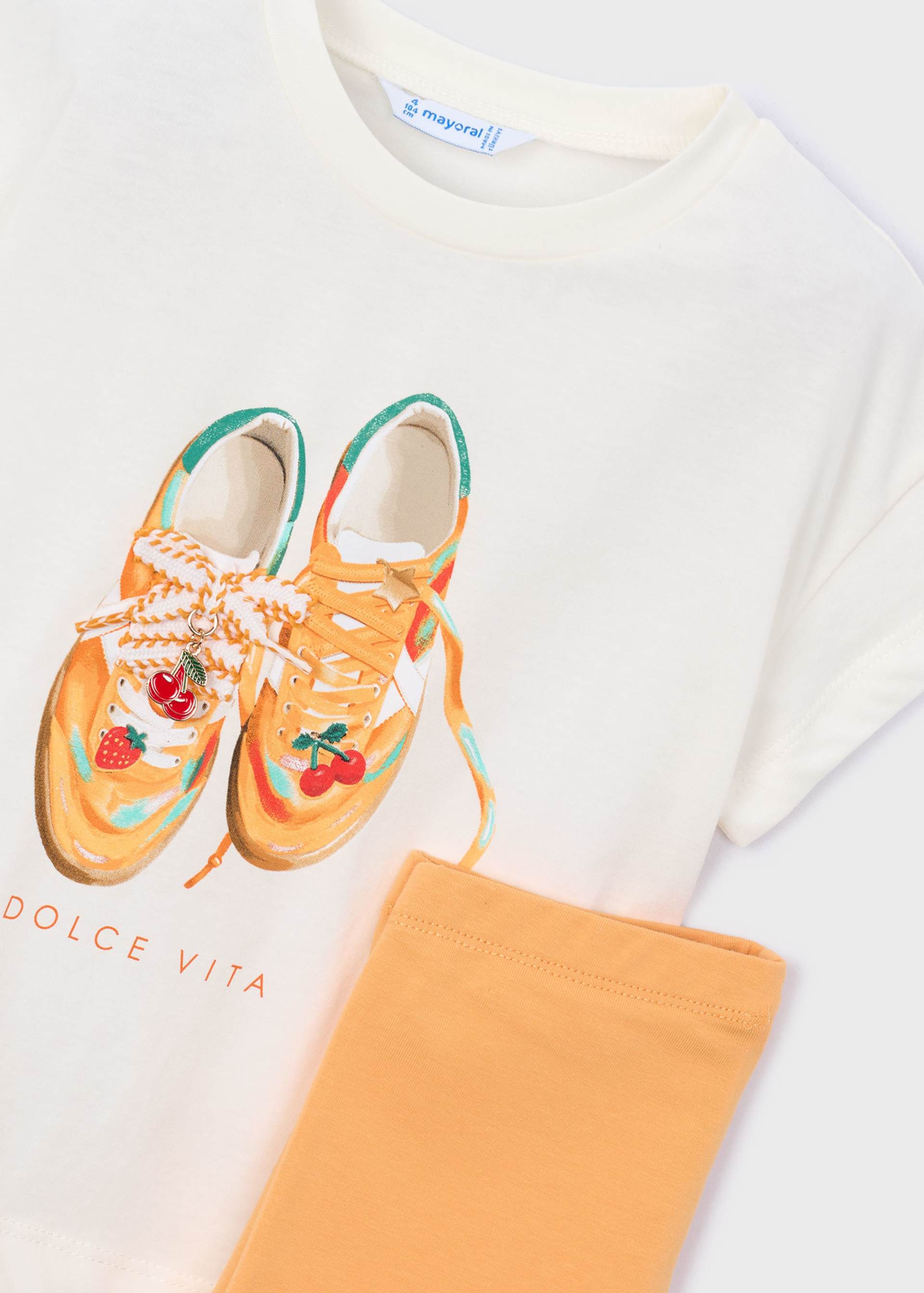 Set Radler-Leggings und T-Shirt Mädchen