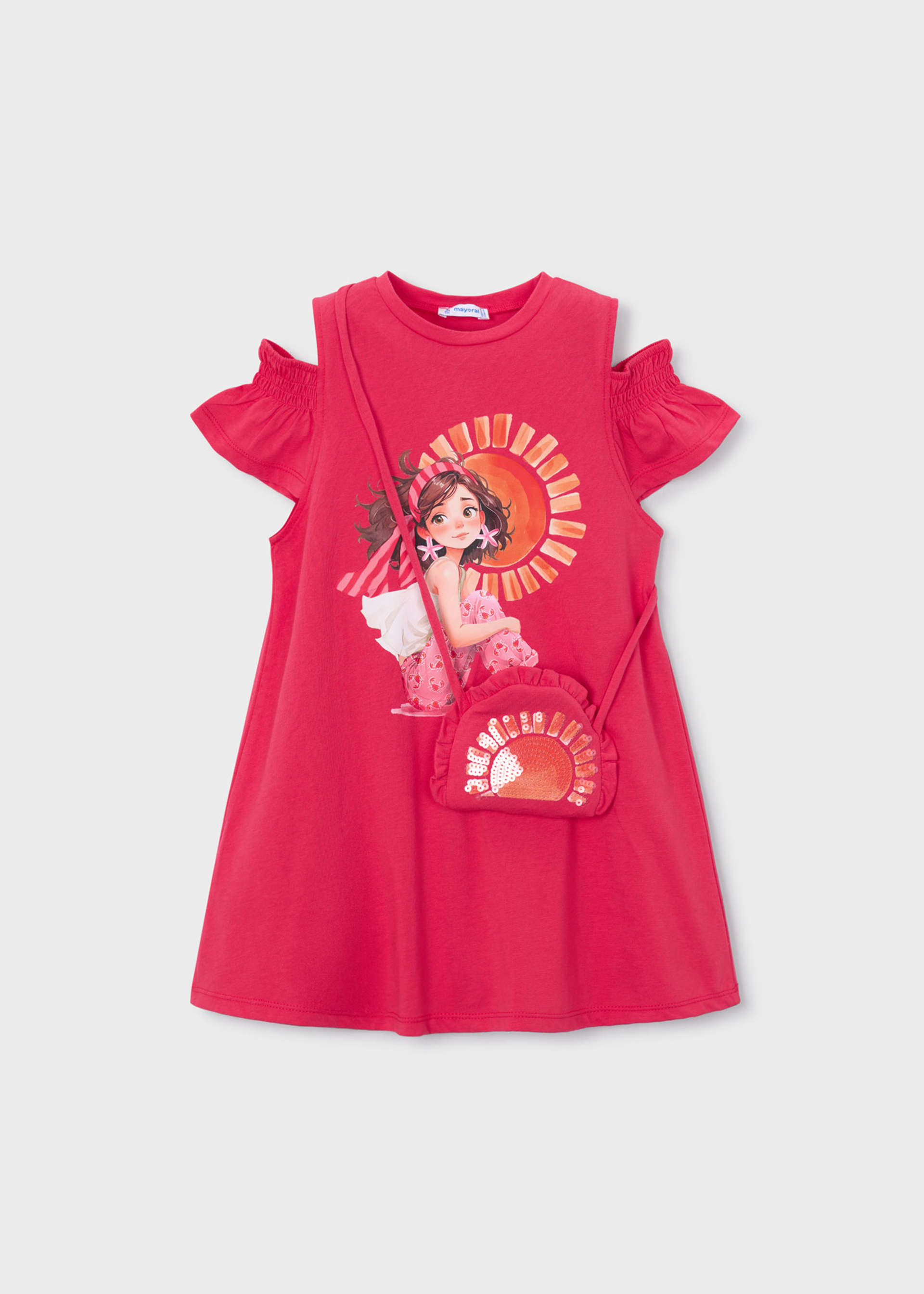 Robe à fentes avec poche fille