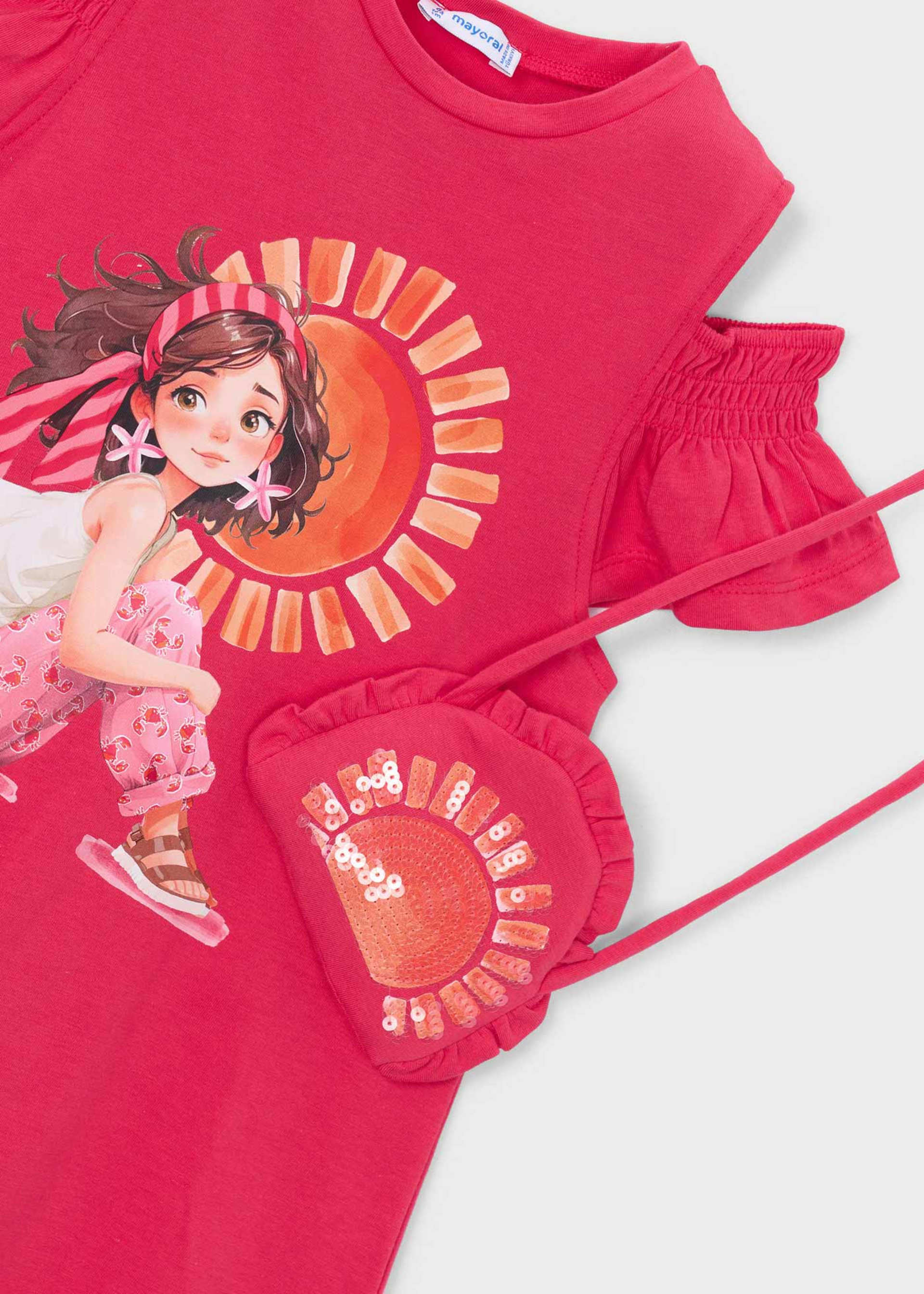 Vestido aberturas con bolsa niña