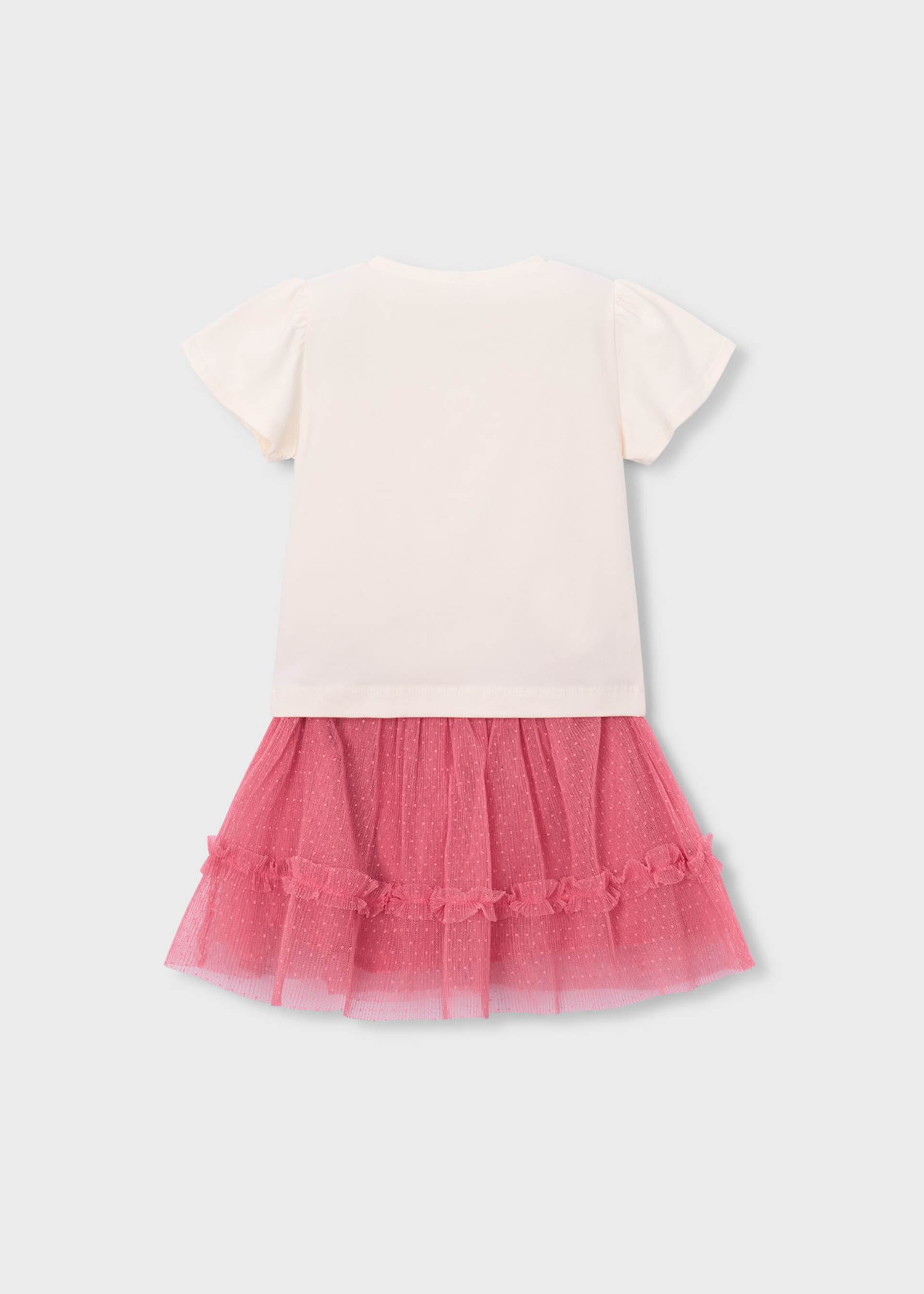 Conjunto falda tul y camiseta niña