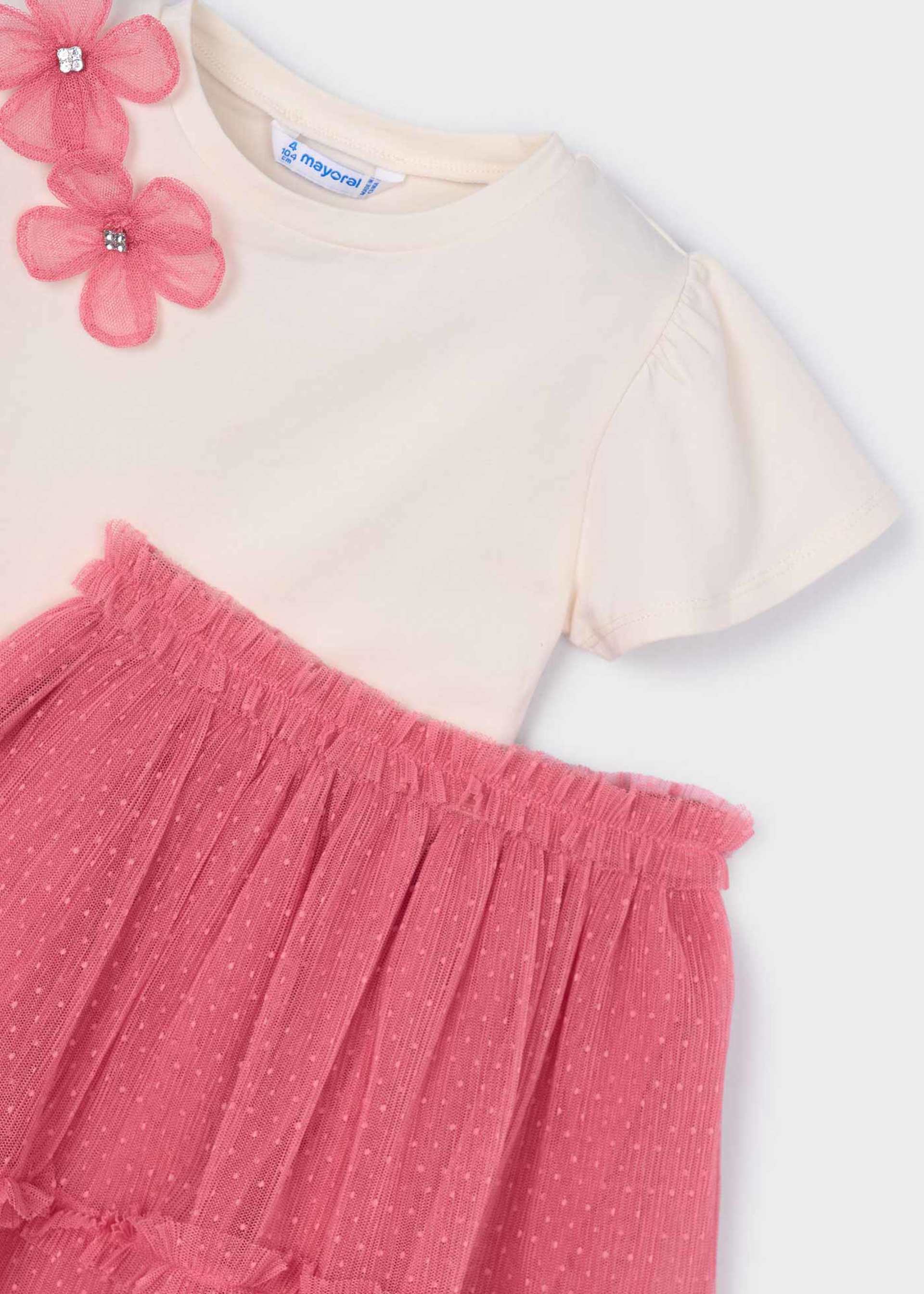 Completo gonna tulle e maglietta bambina