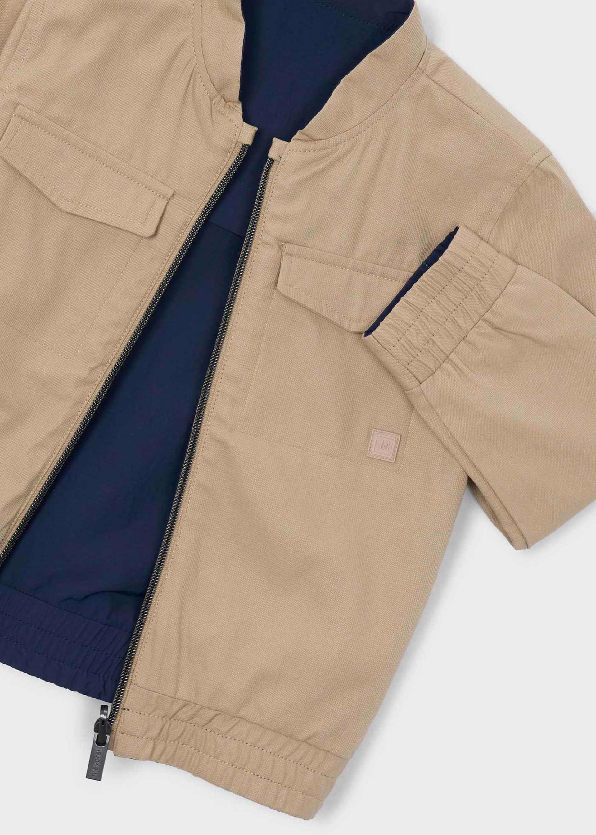 Cazadora reversible bolsillos niño