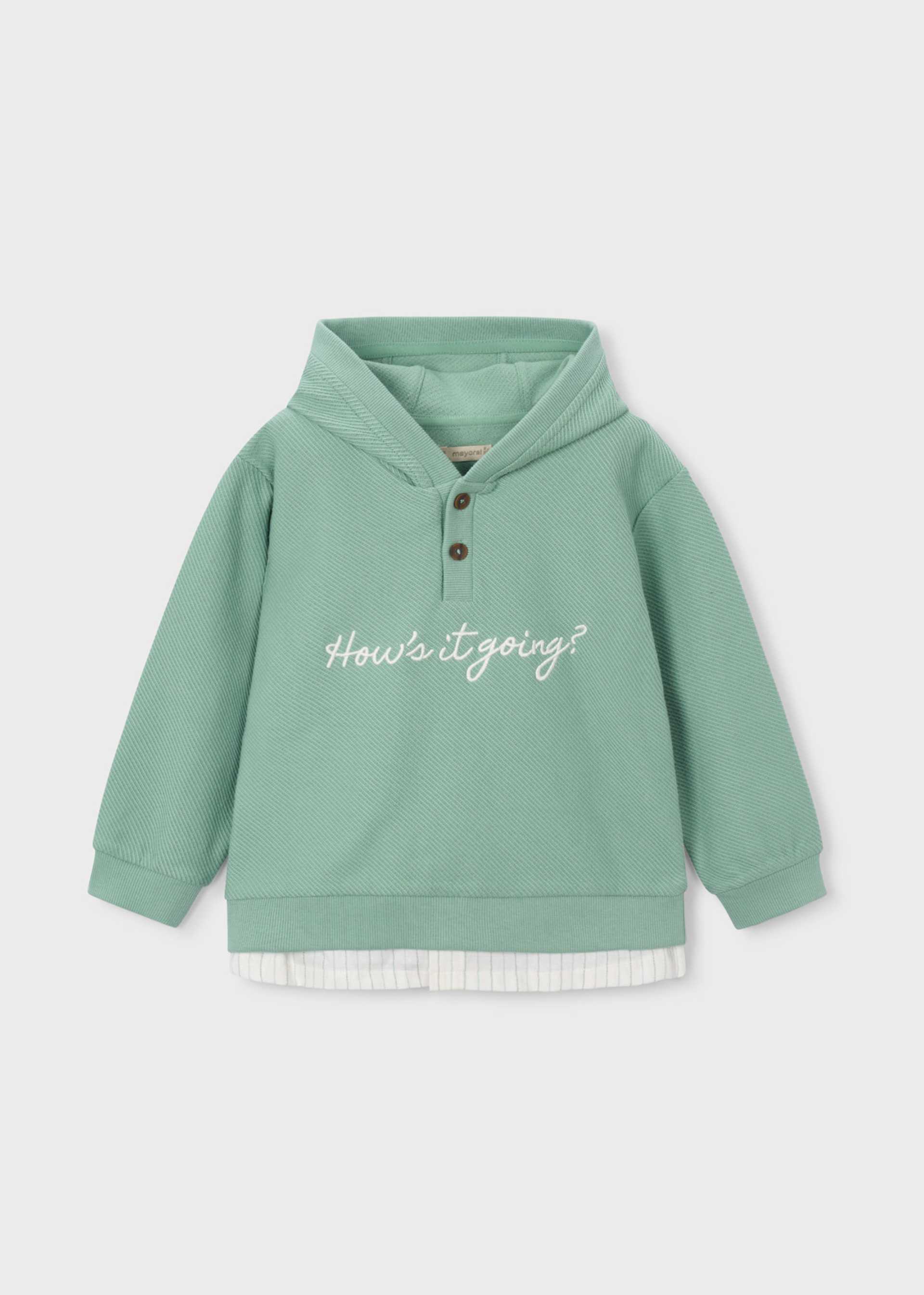 Sudadera texto bordado niño