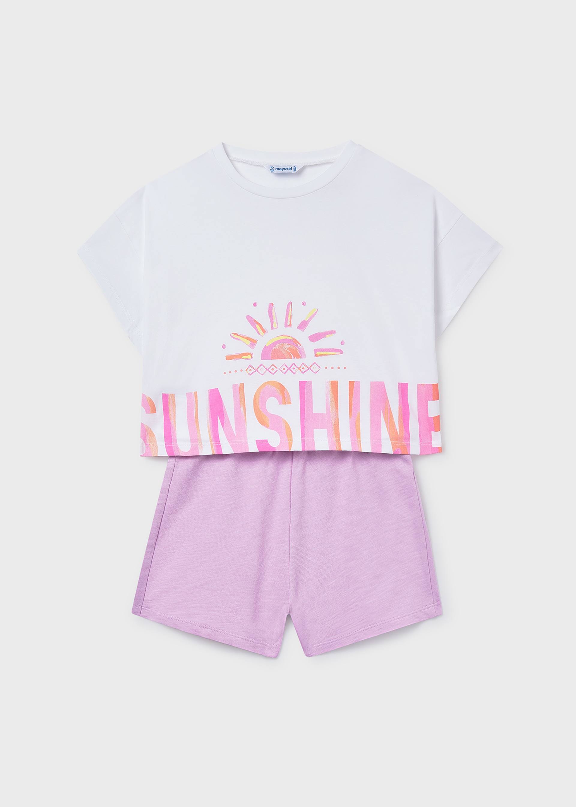 Set Shorts mit T-Shirt Sonne Teenager Mädchen