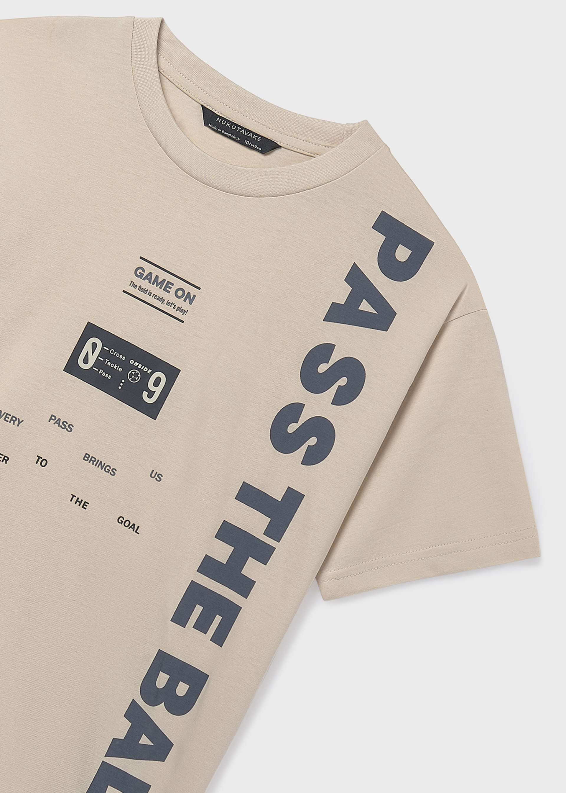 Camiseta letras fútbol chico