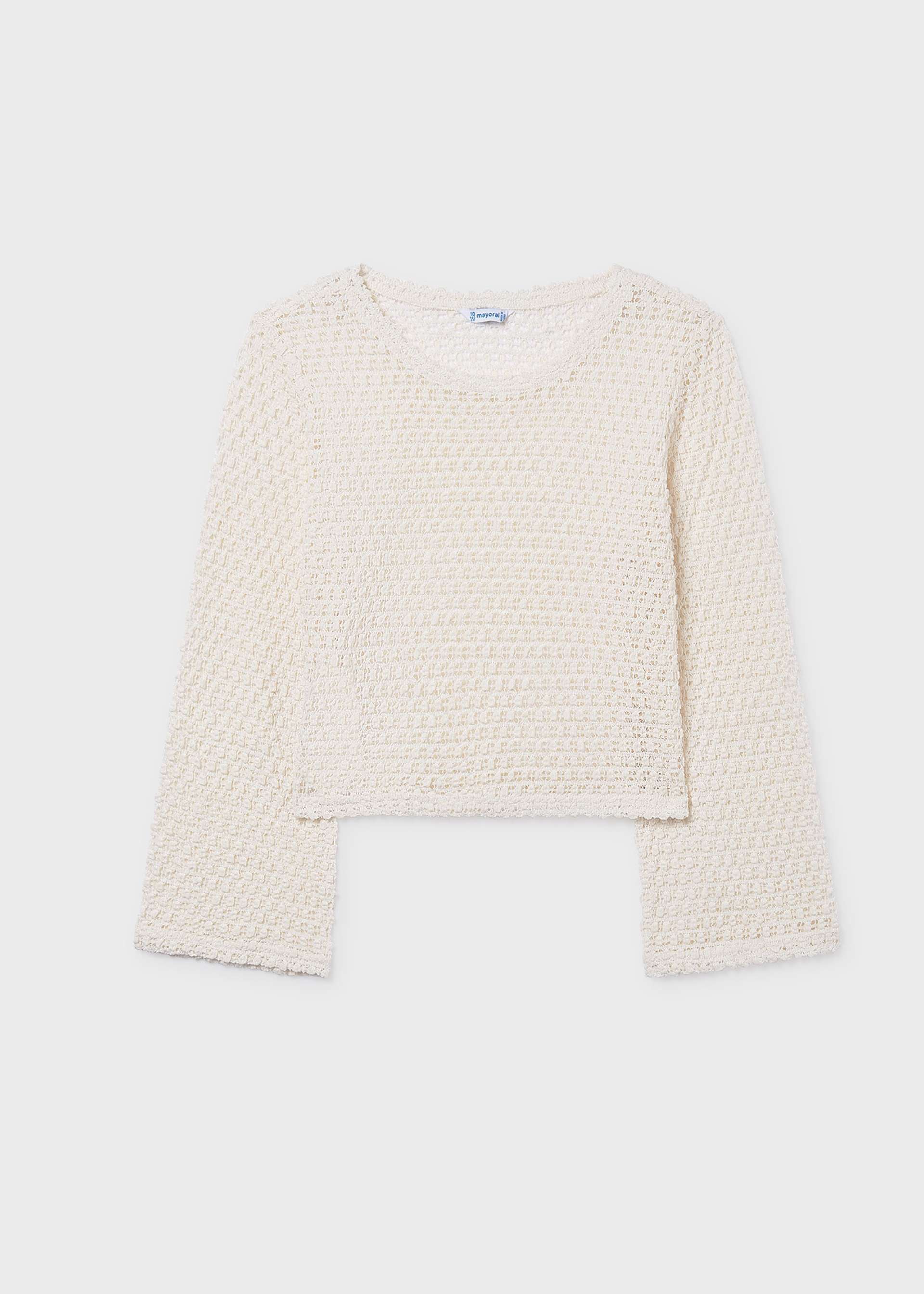 Sweter ażurowy dla dziewczynki