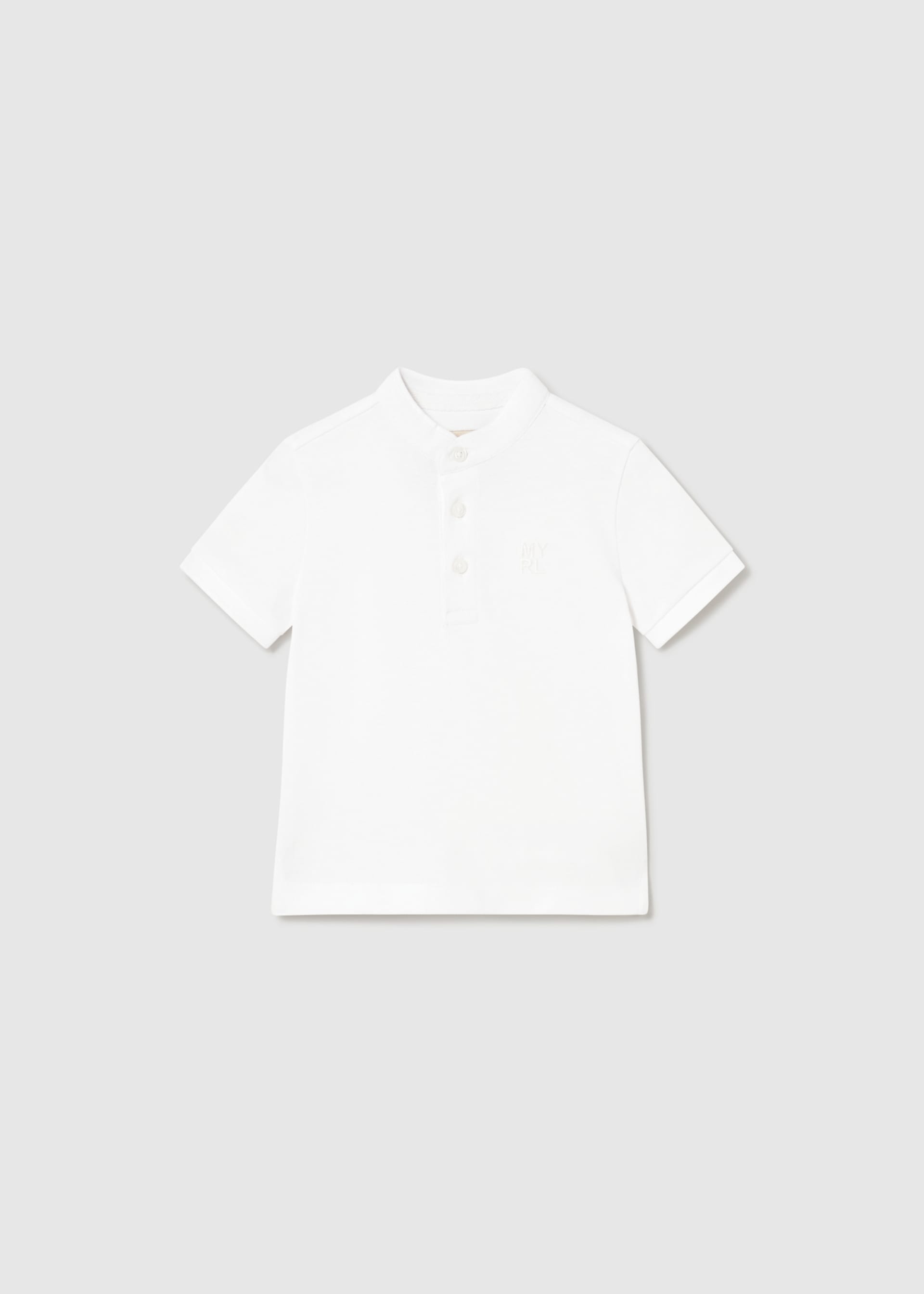 Basic mandarin collar polo shirt