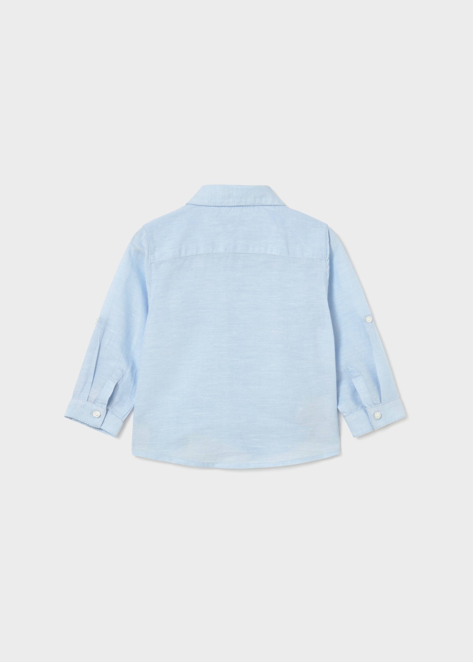 Baby long-sleeved linen shirt
