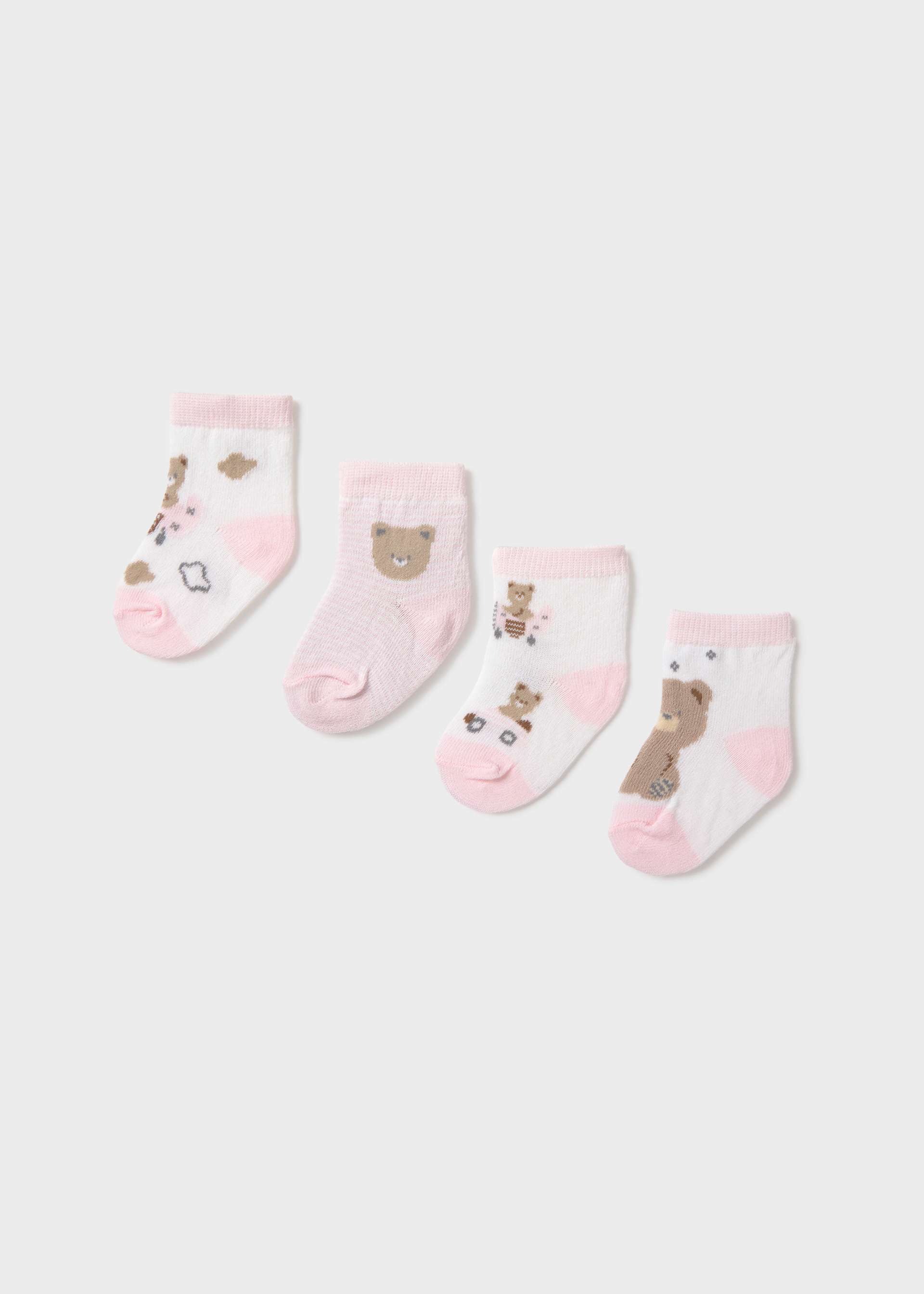 Set of 4 newborn animal socks