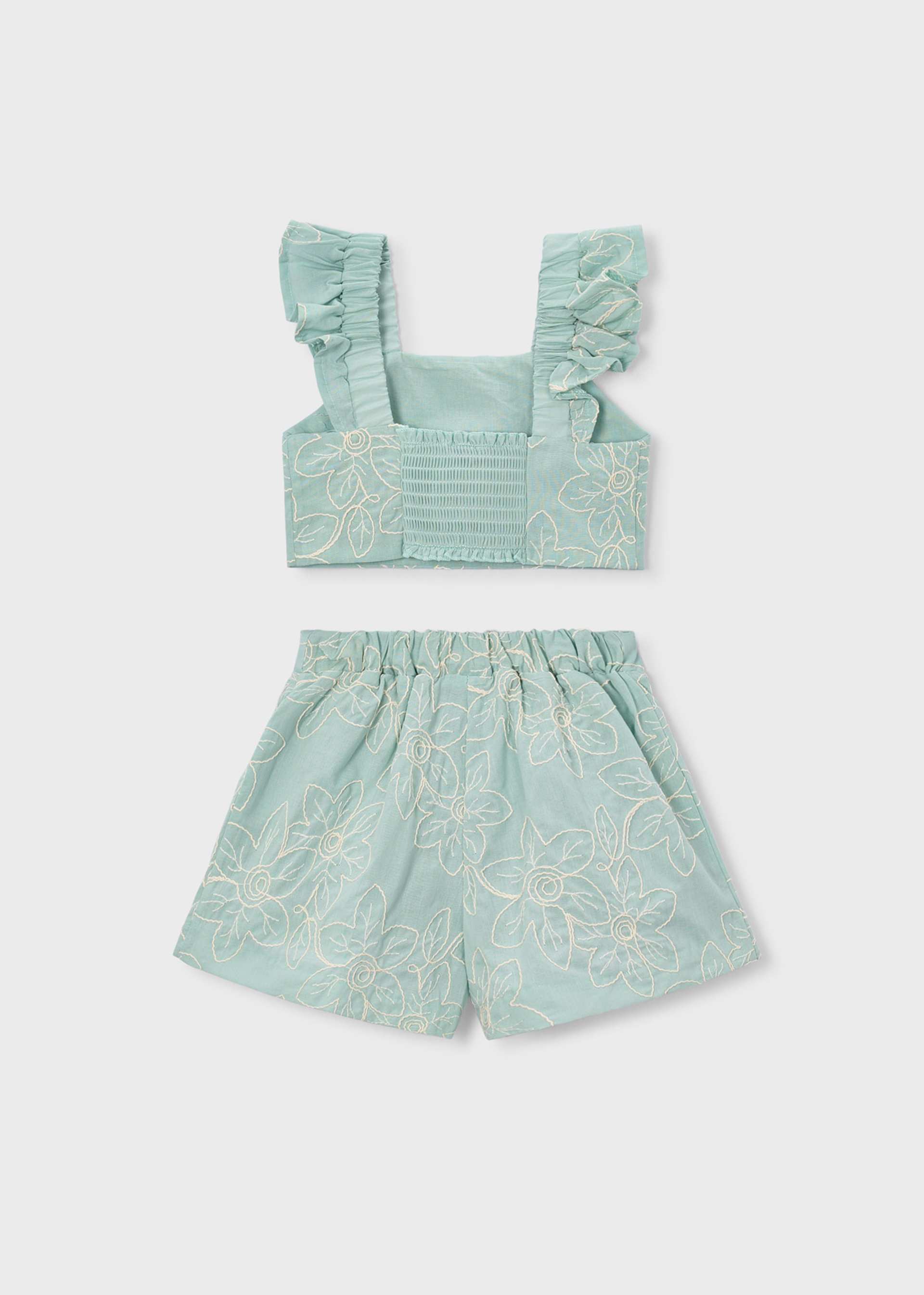 Girl Shorts and Ruffled Top Set