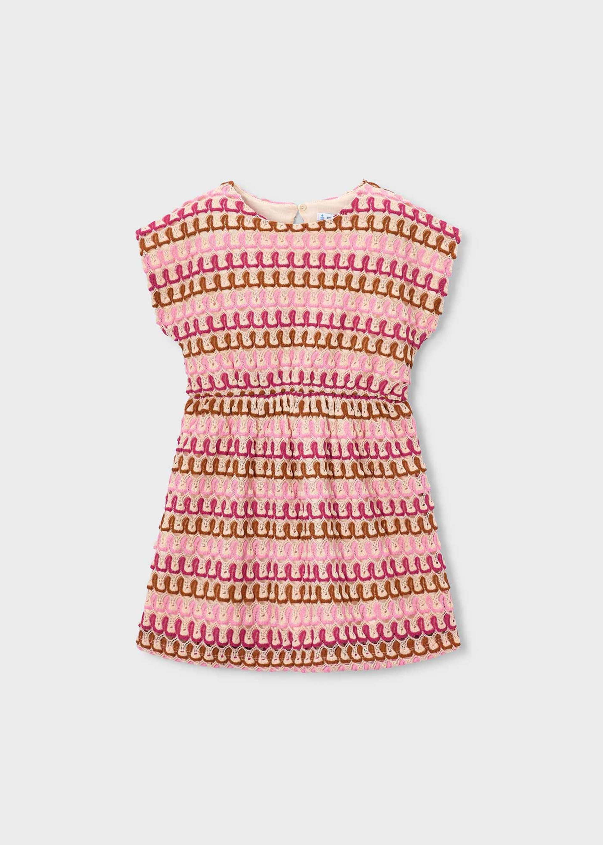 Crochet Kleid multicolor Mädchen