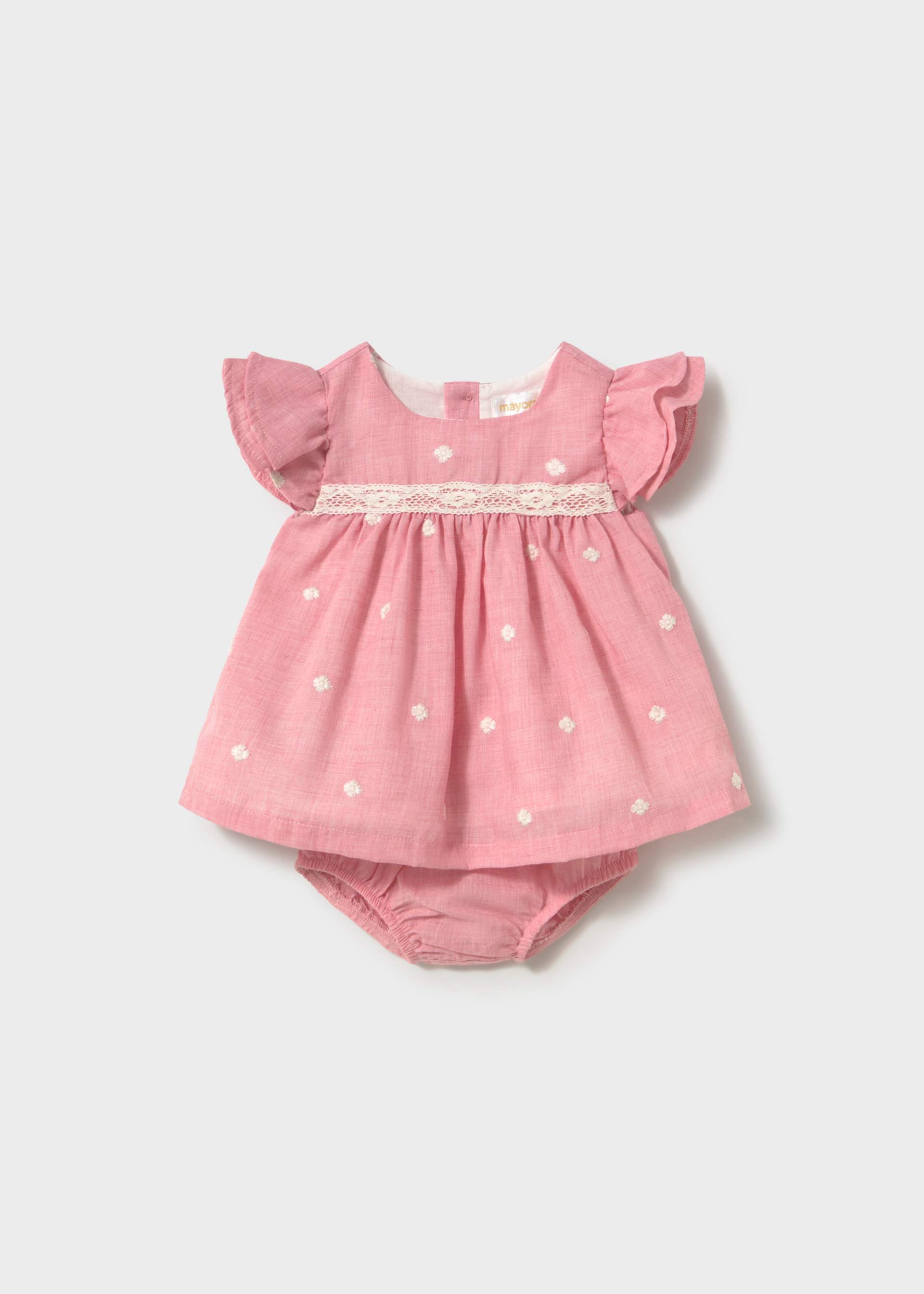 Vestido com tapa fraldas recém nascida