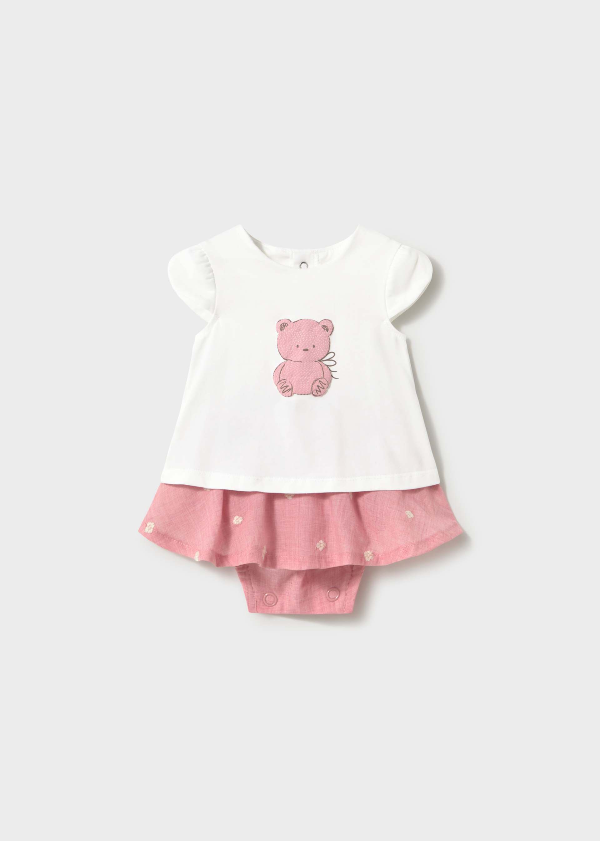 Newborn Girl Skirt and Teddy Bear T-shirt Set