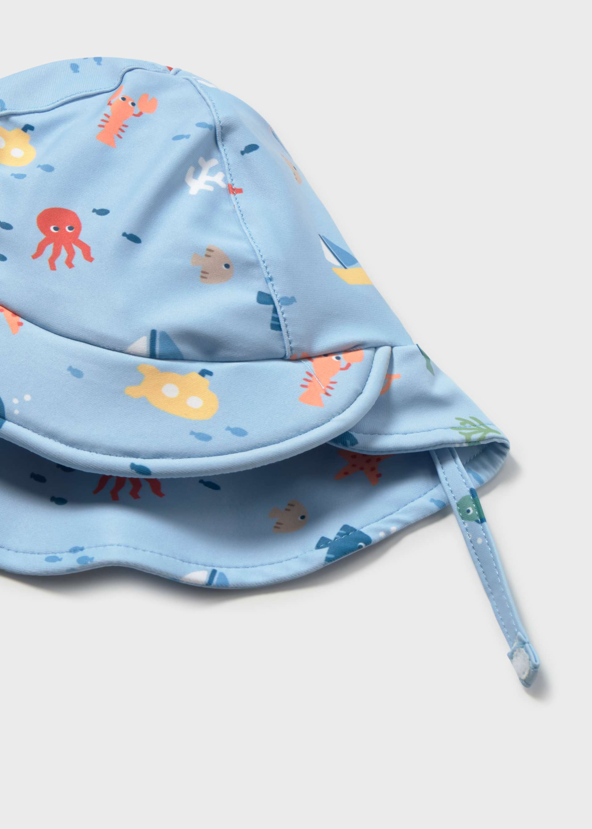 Costume mare intero con cappello protezione solare neonato