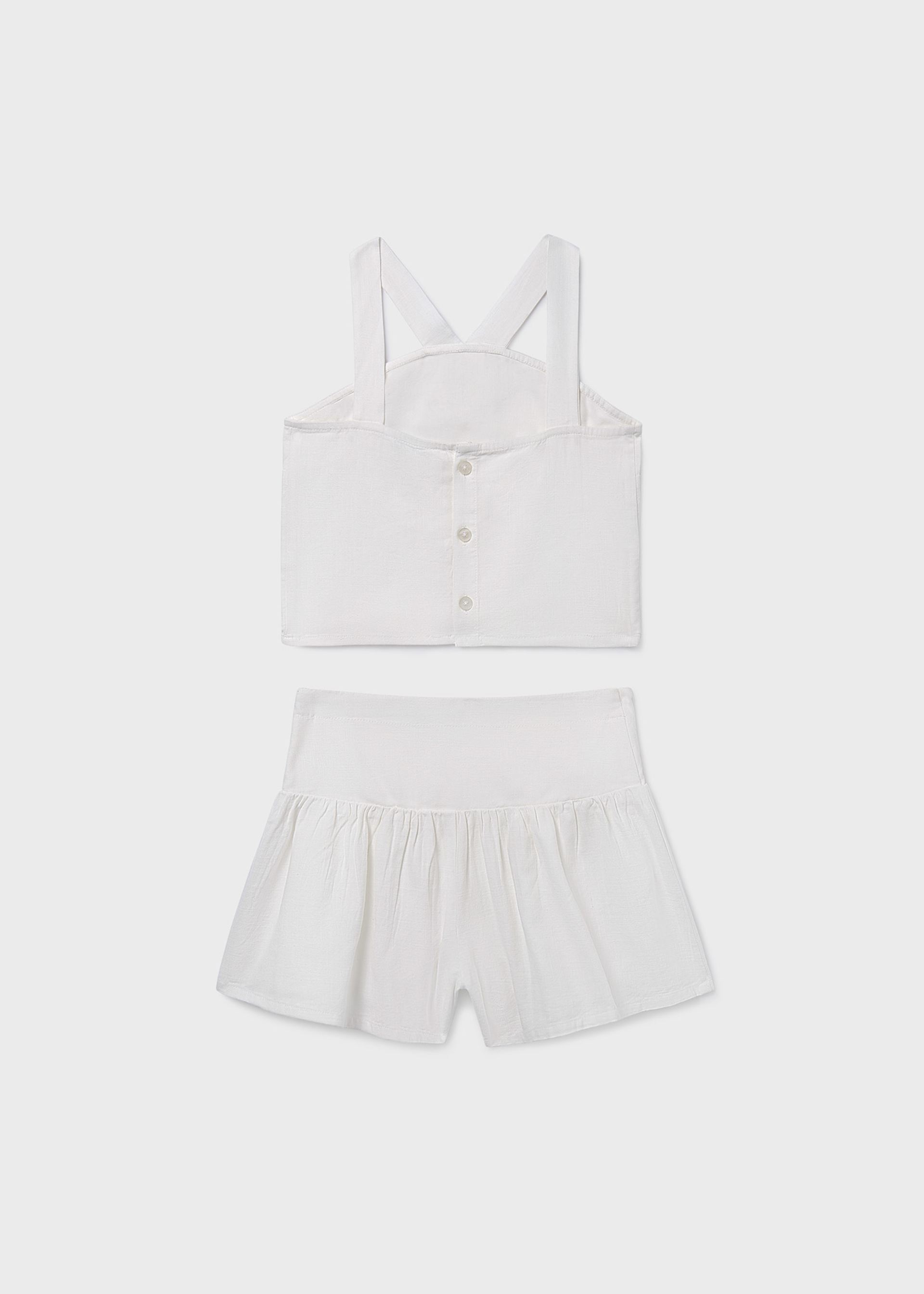 Girls' floral shorts and top set