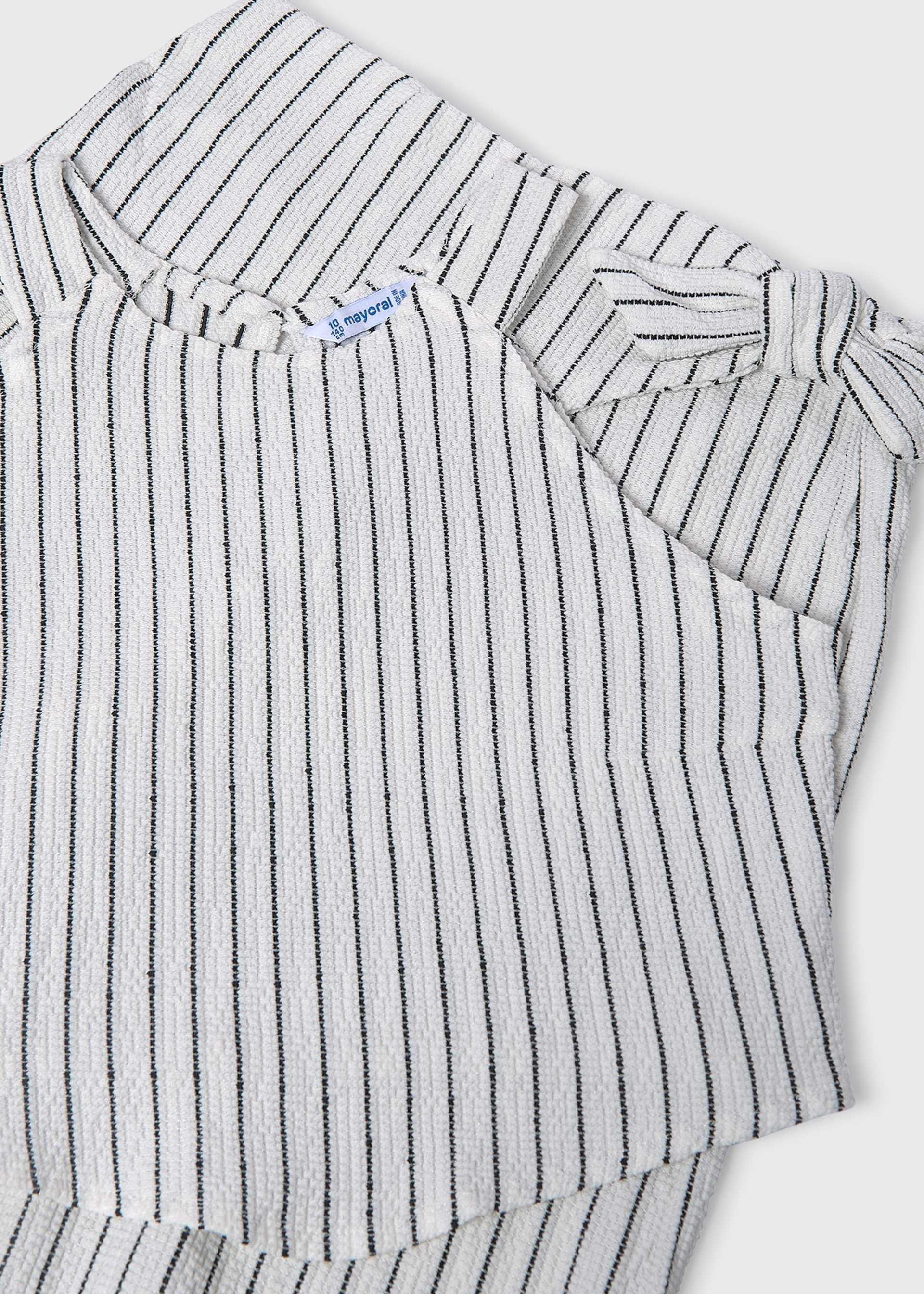 Girls' striped top and long pants set