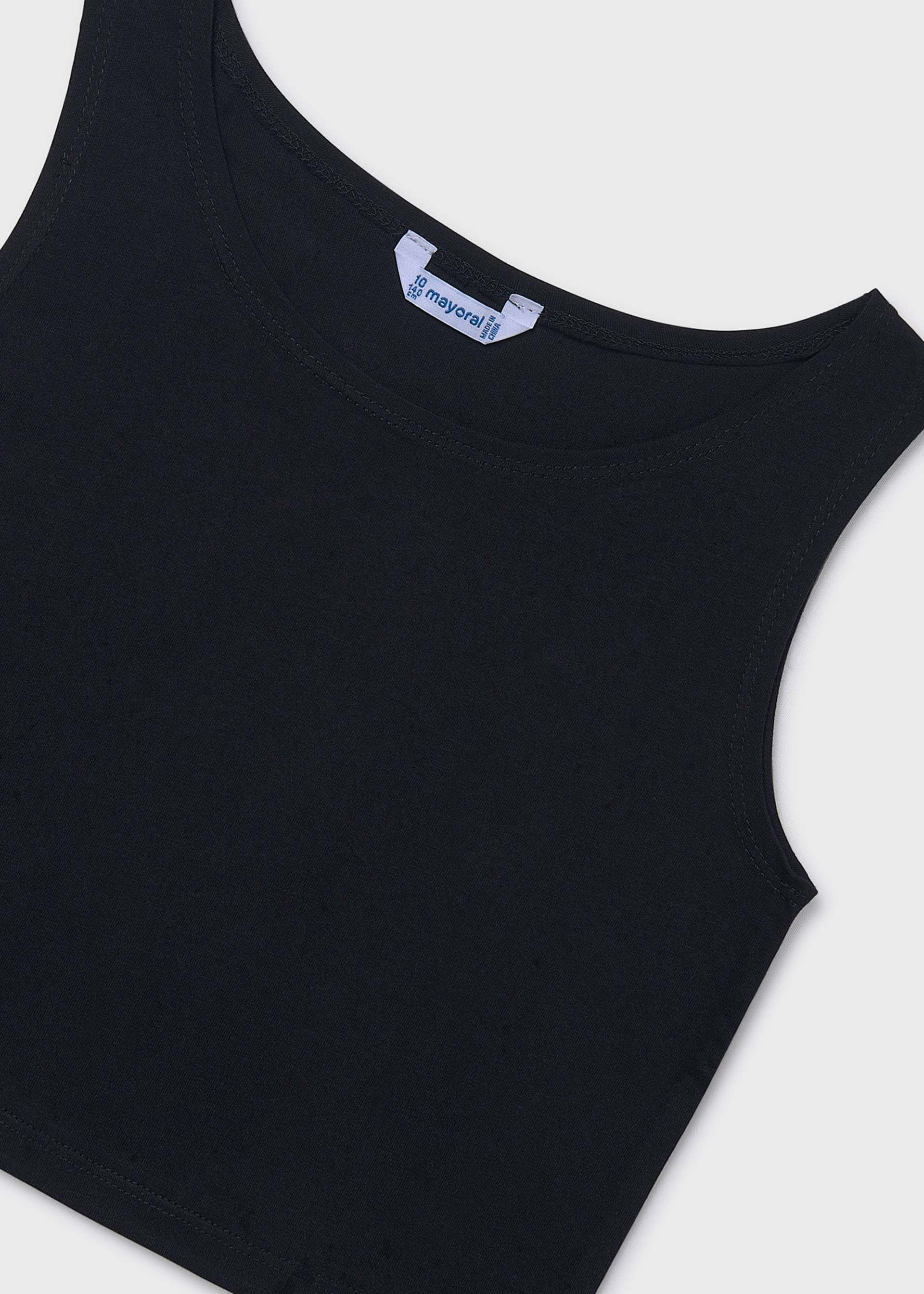 Girl Knit T-shirt with Tank Top