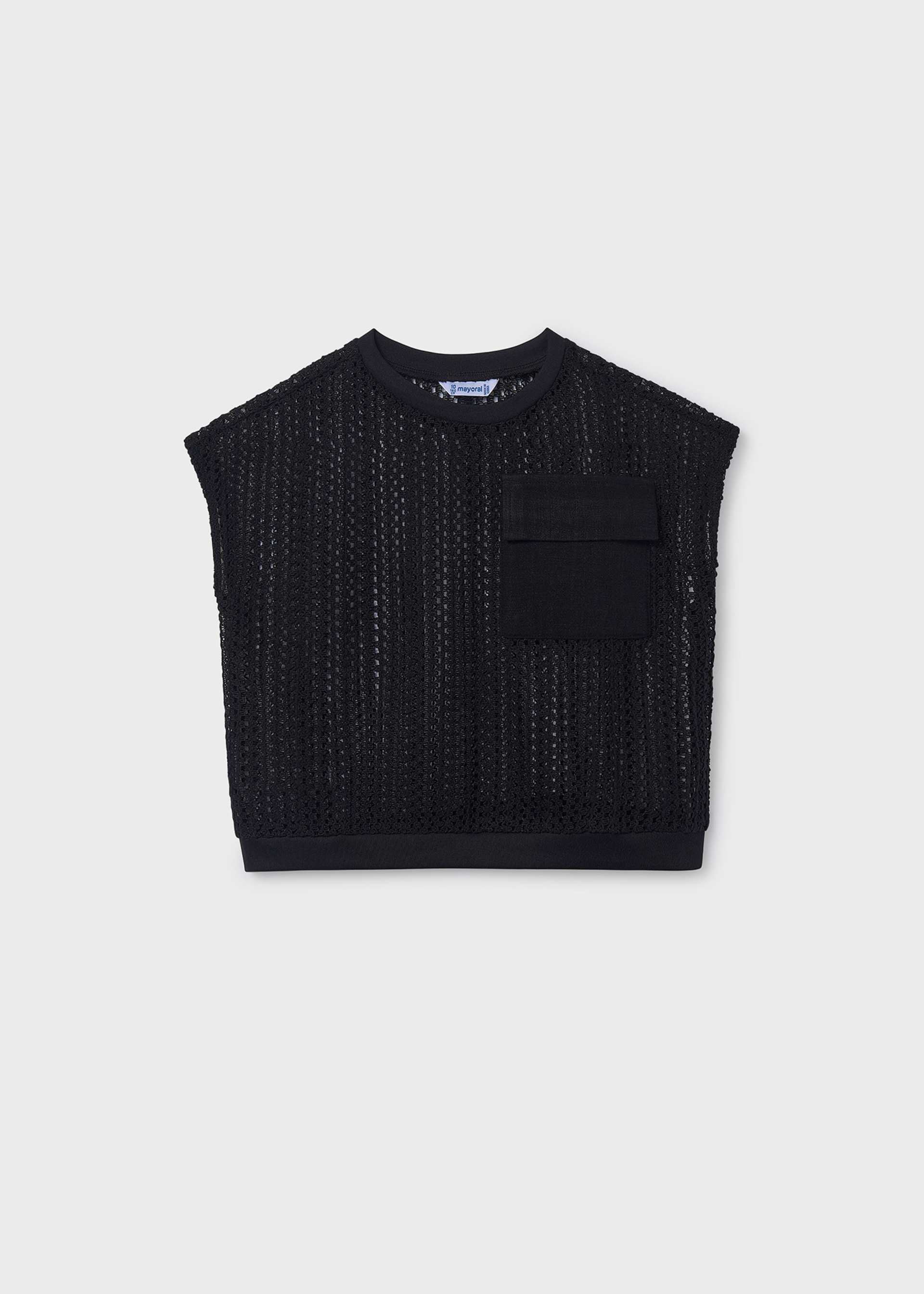 Girl Knit Top with Tank Top