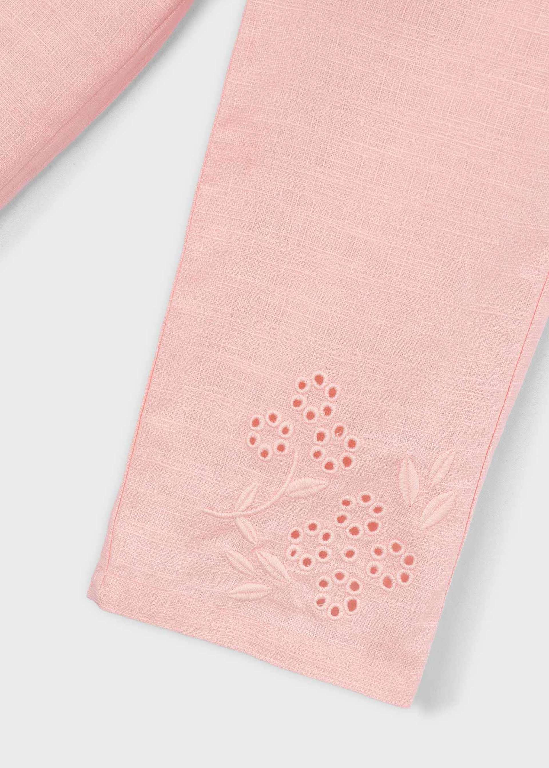 Girl Embroidered Linen Pants
