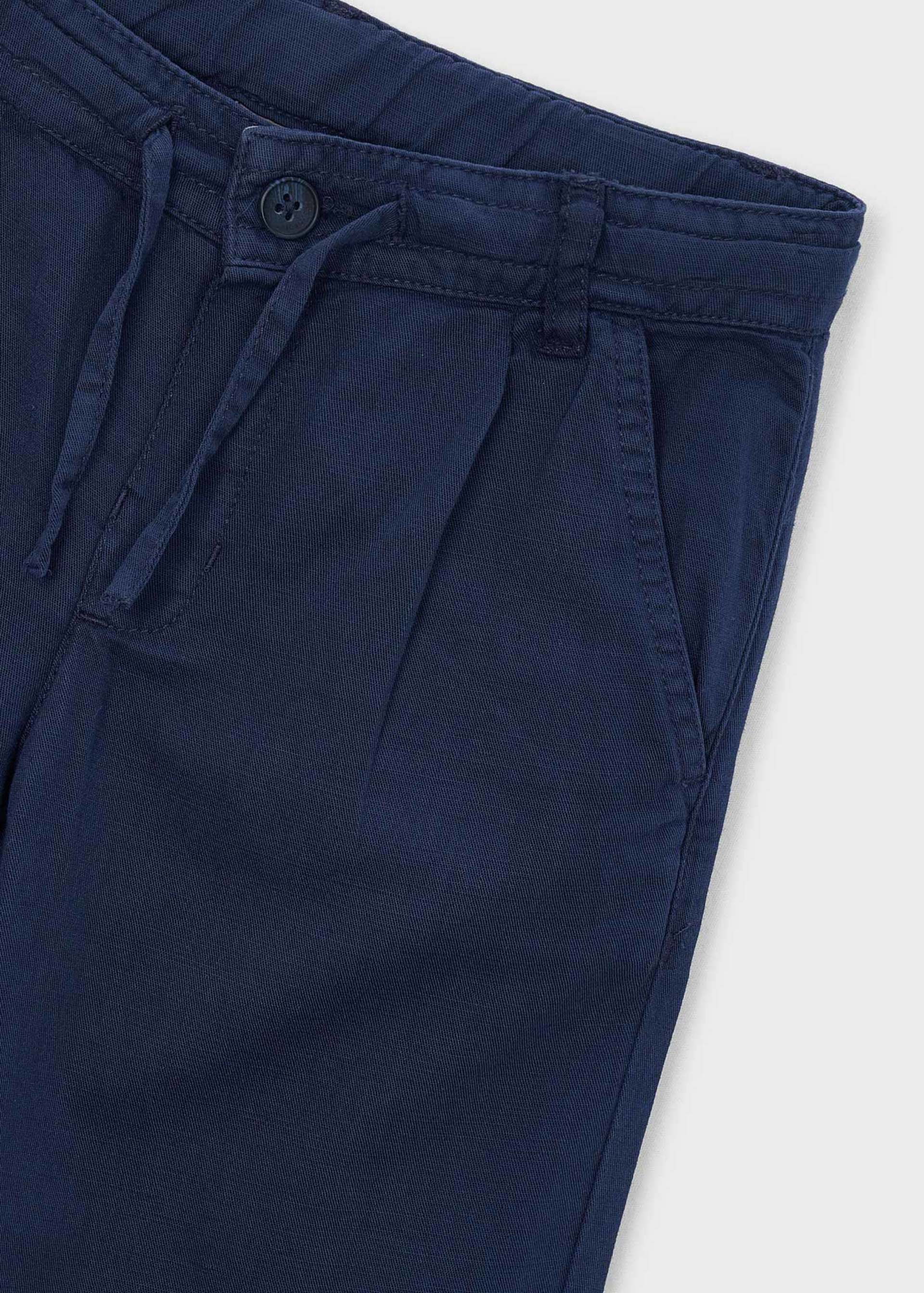 Pantalone lungo morbido chino in lino bambino