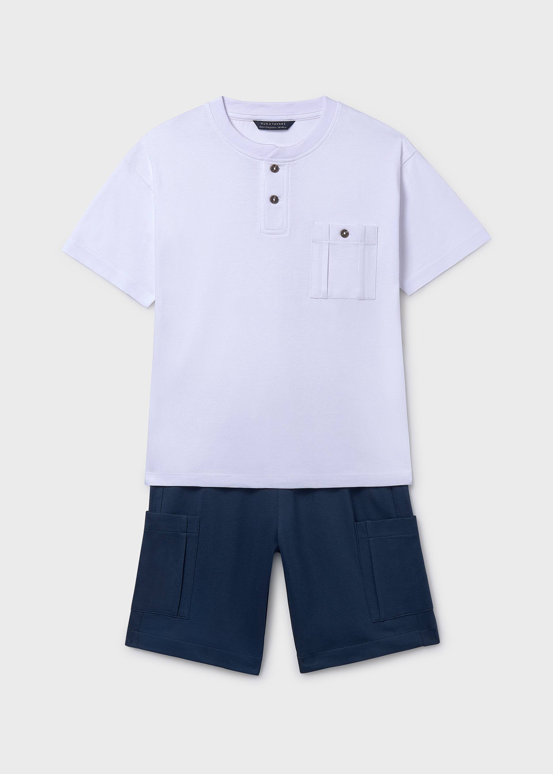 Conjunto bermuda y playera punto chico