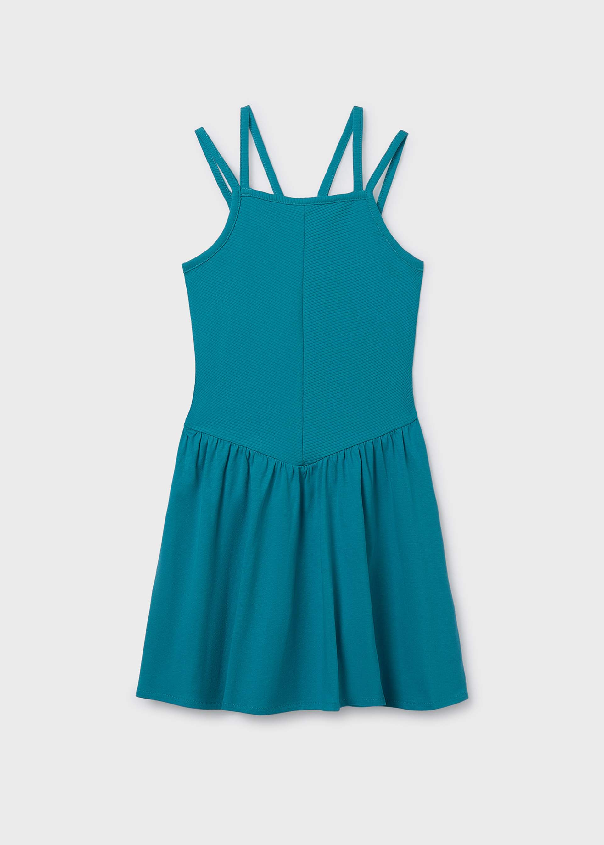 Girl's ribbed knit dress