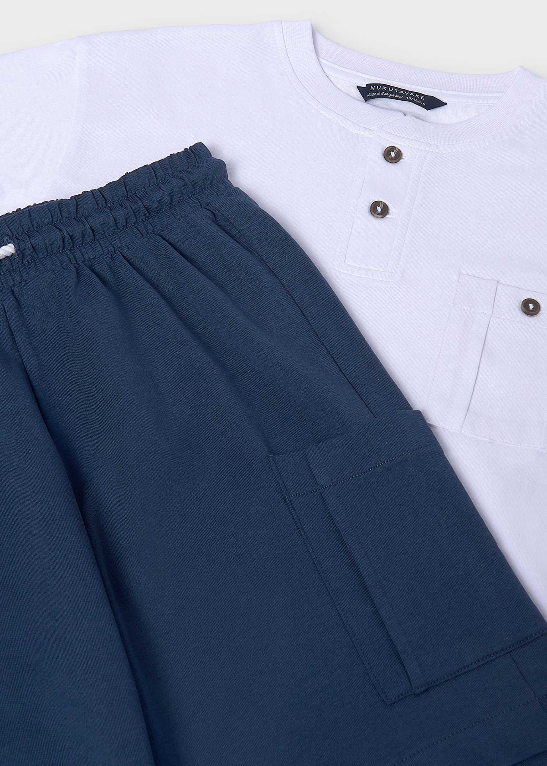 Bermuda shorts and knitted T-shirt set for boys