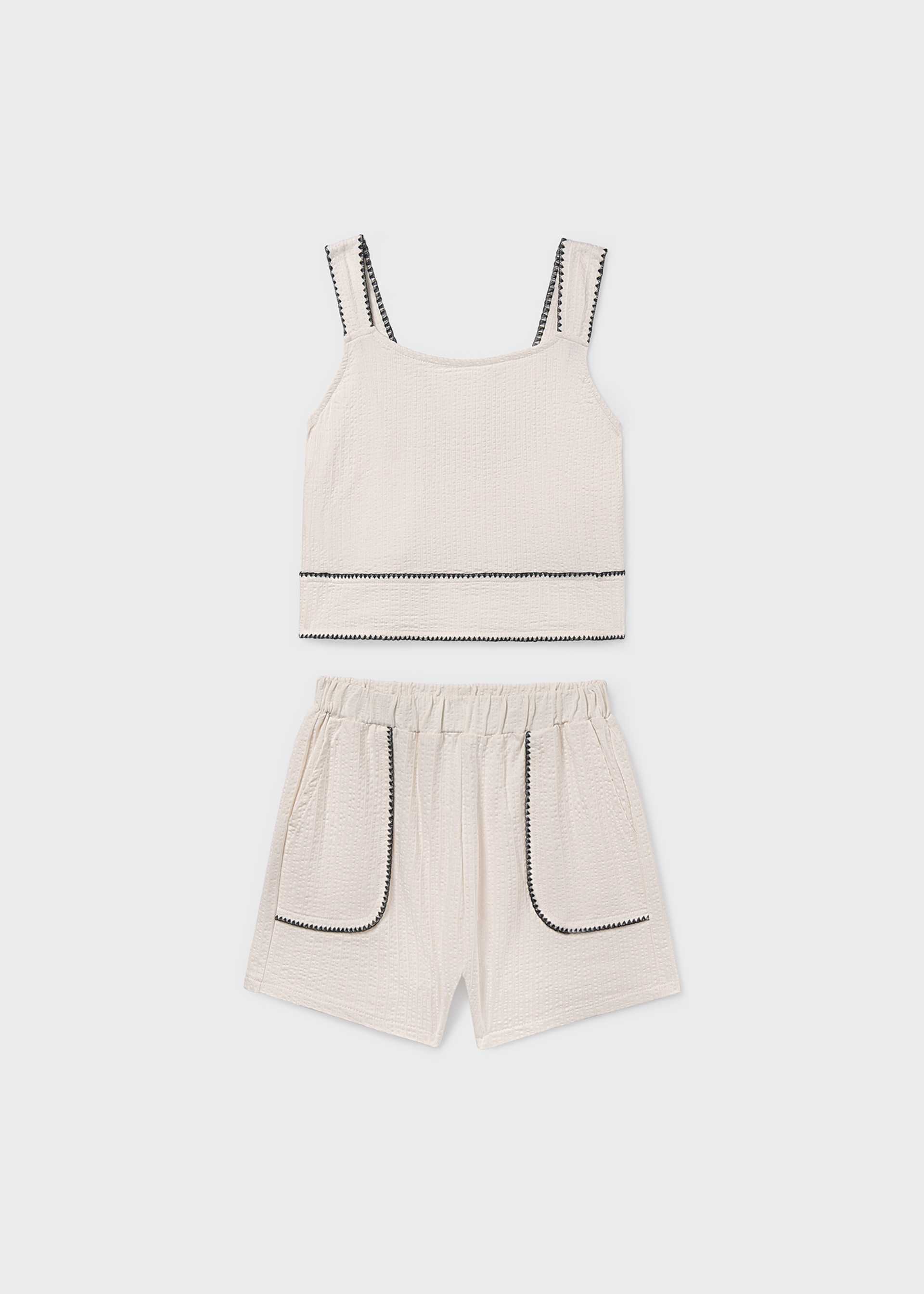 Ensemble short et top fille