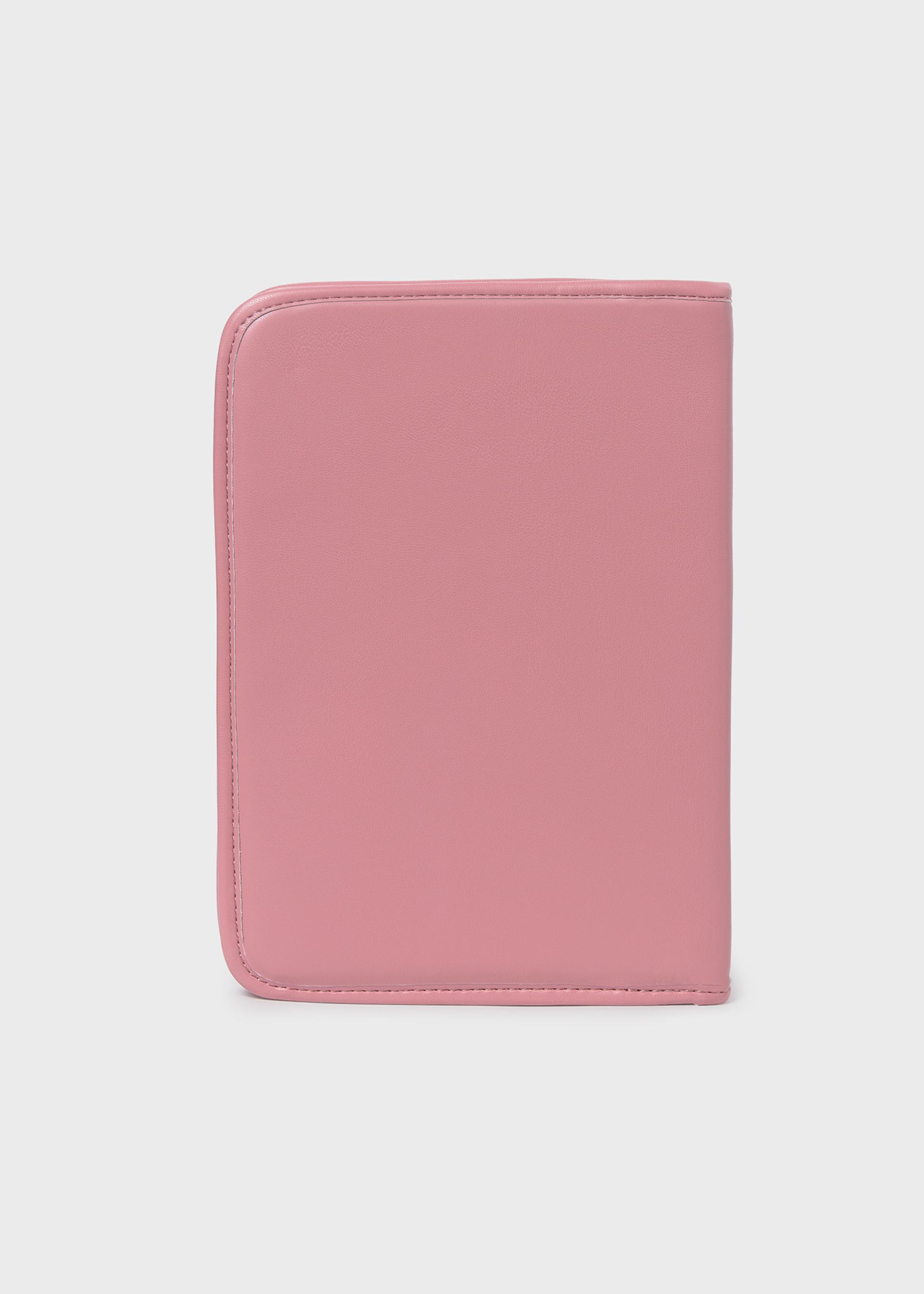 Baby faux leather document holder