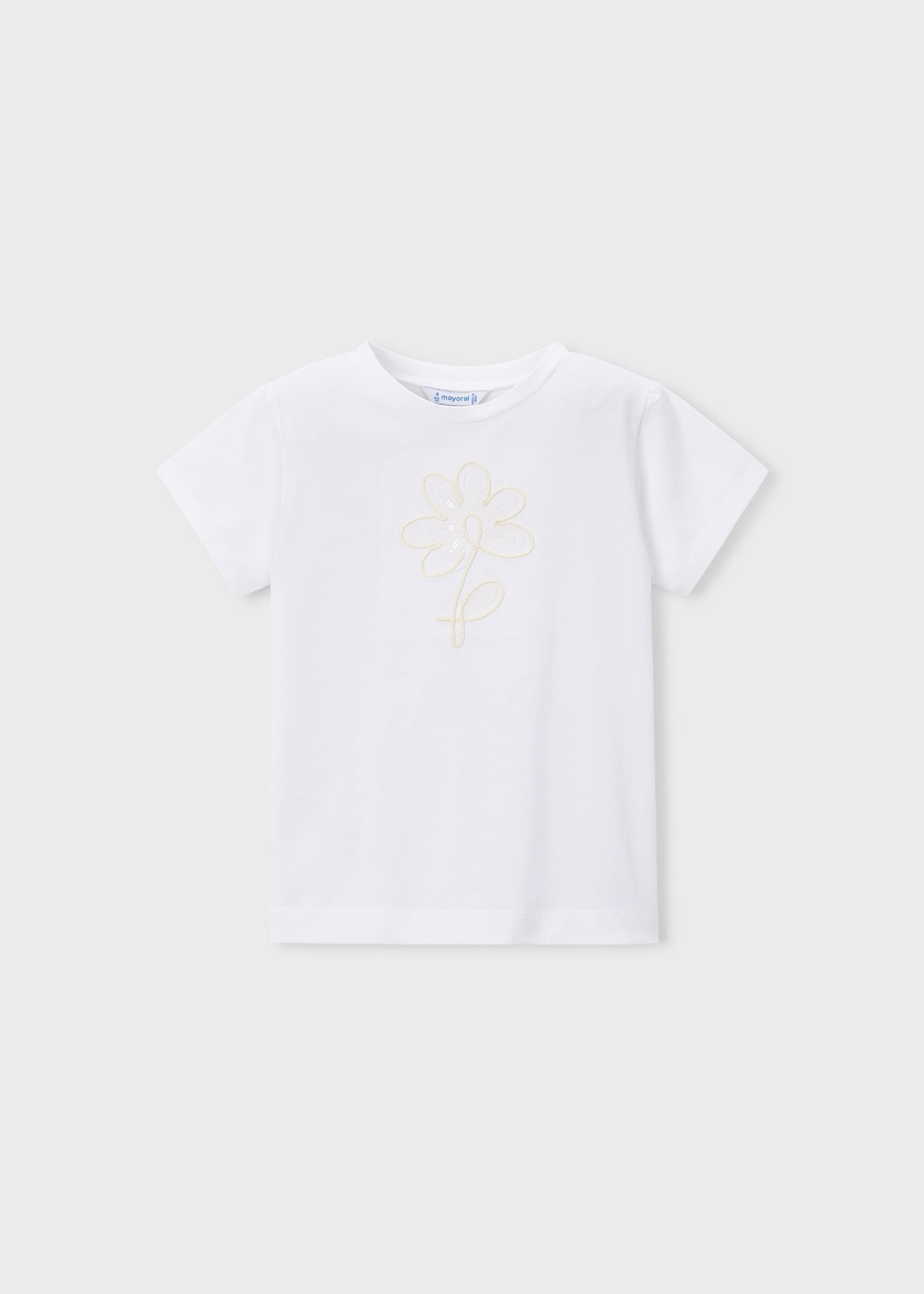 T-Shirt basic Blume Mädchen