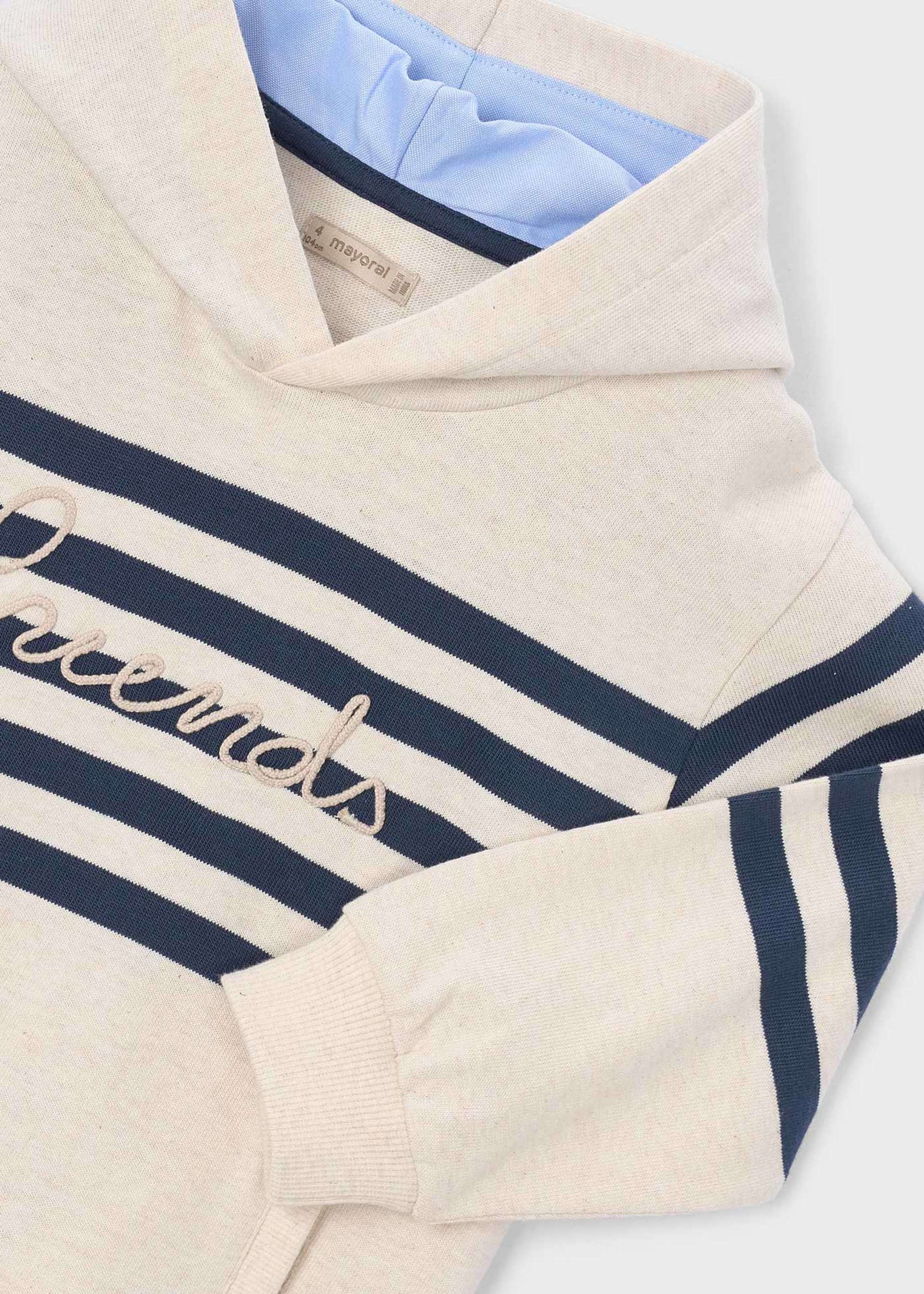 Sudadera punto bandas niño