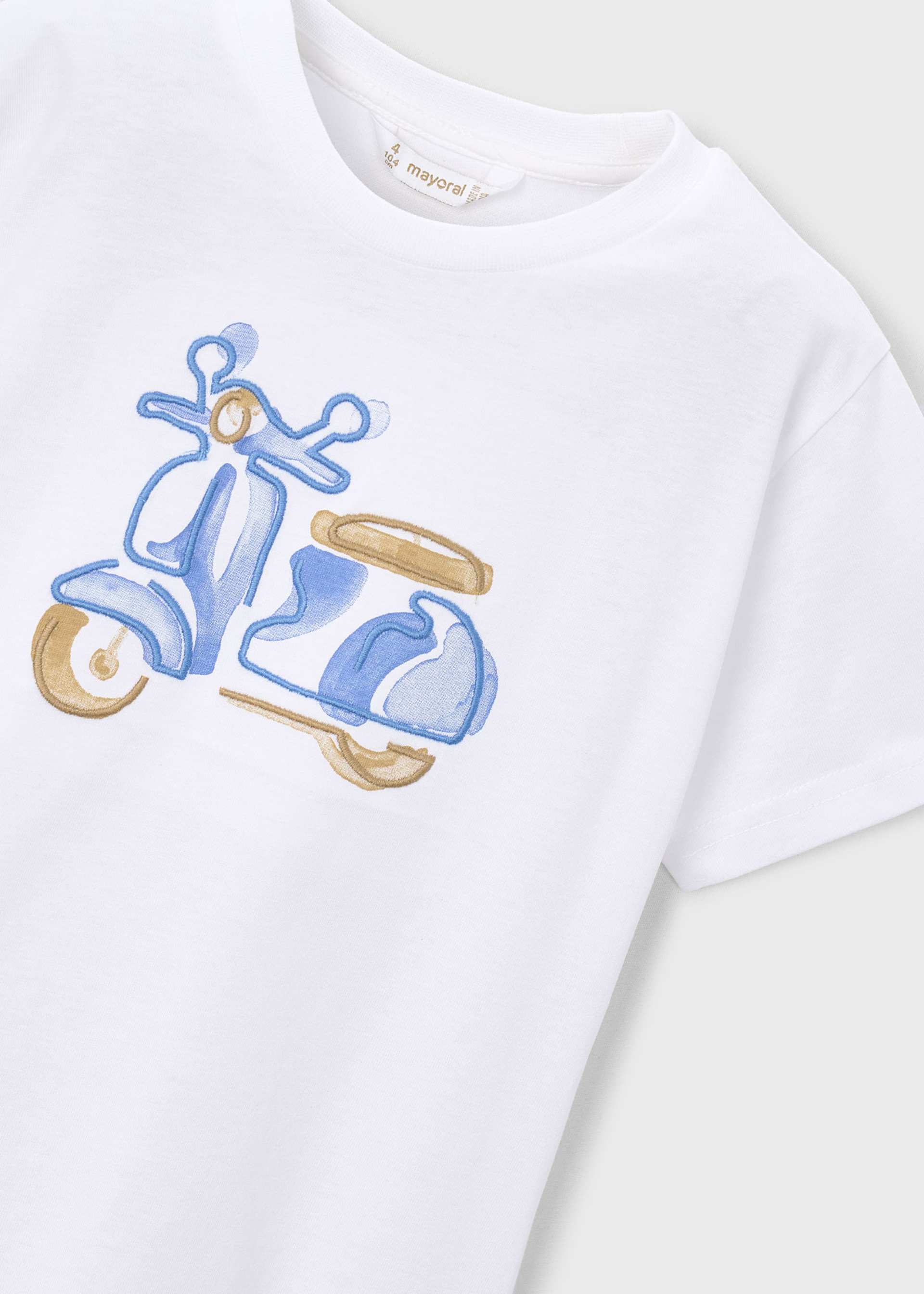 T-shirt avec moto brodé garçon