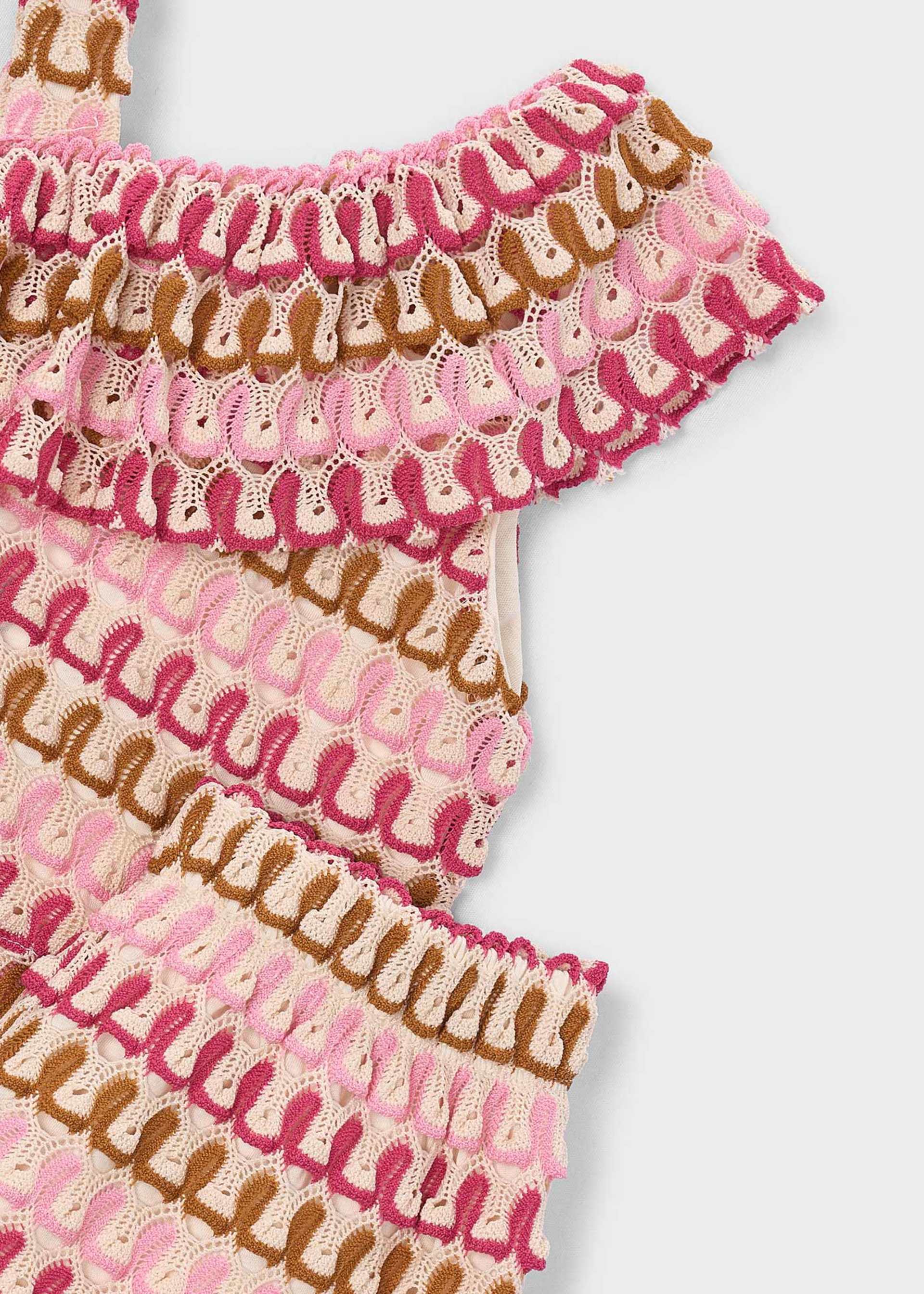 Completo shorts e top asimmetrico bambina