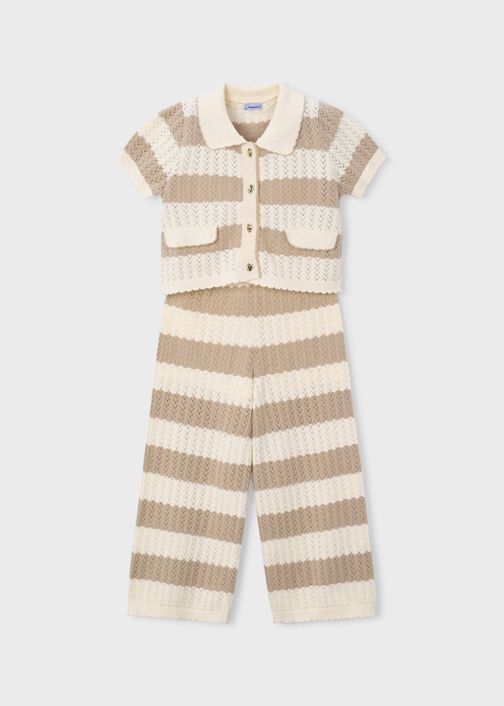 Girl Striped Crochet Set