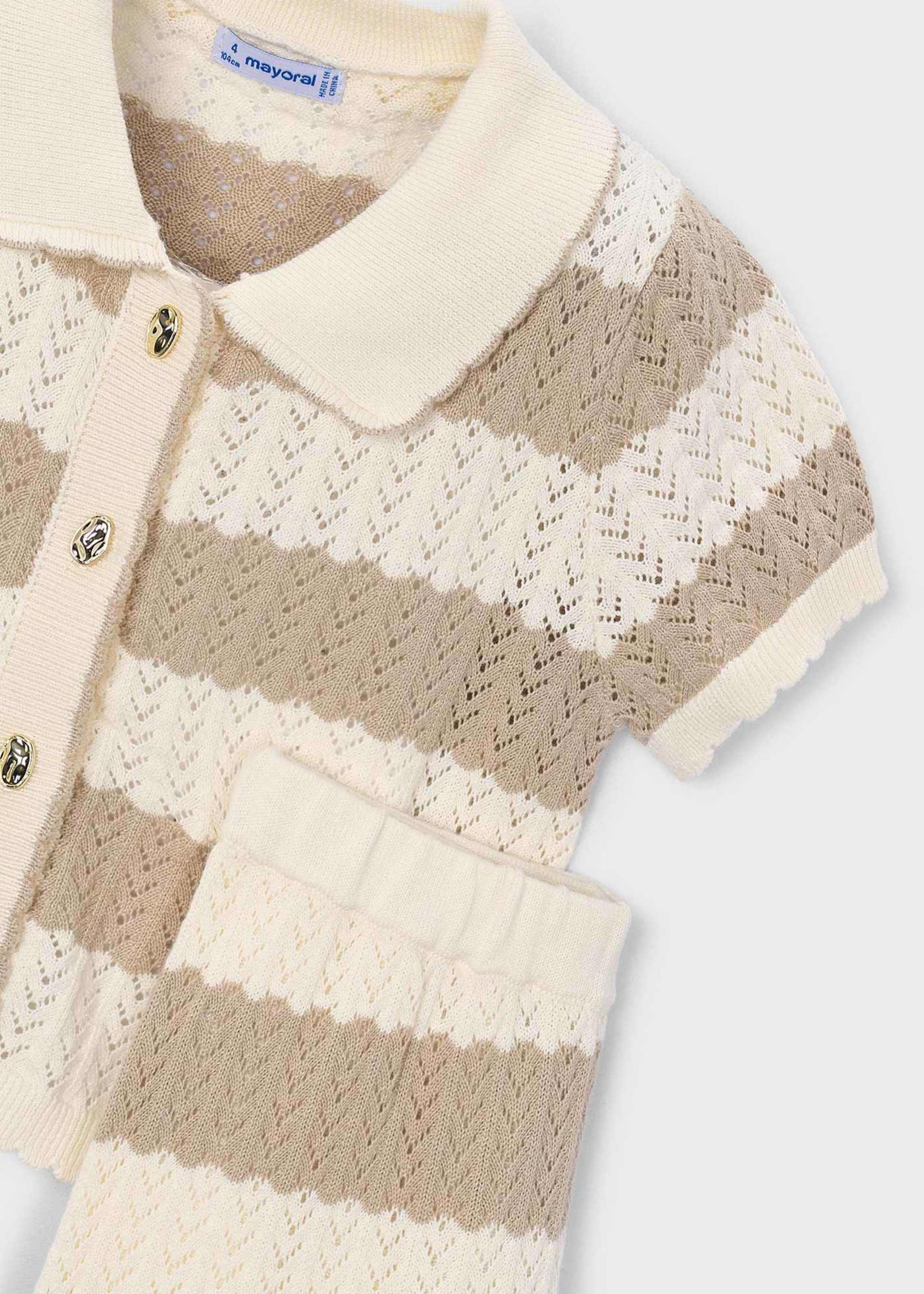 Set Strickjacke und Hose Mädchen