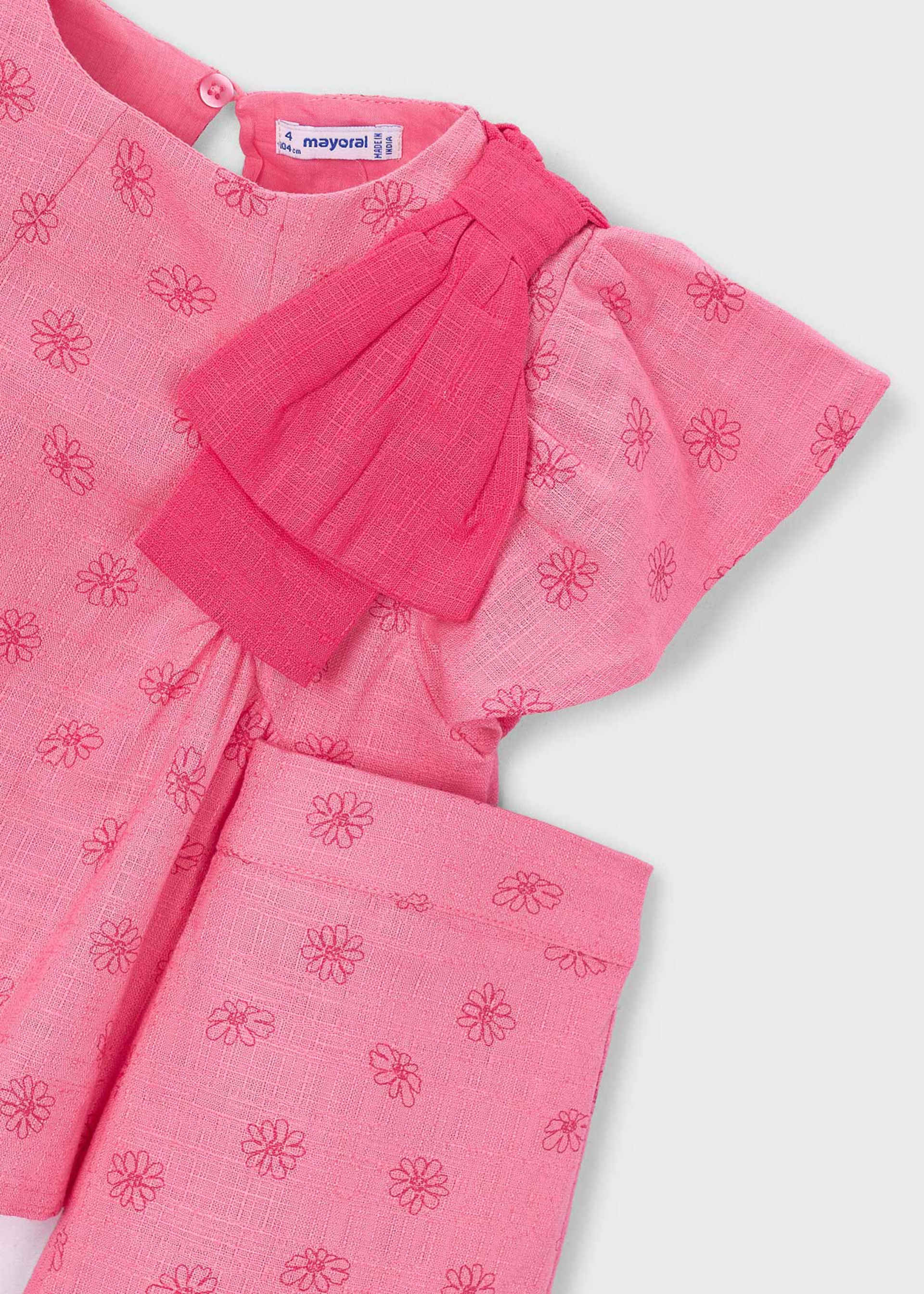 Ensemble pantalon et top imprimé fille