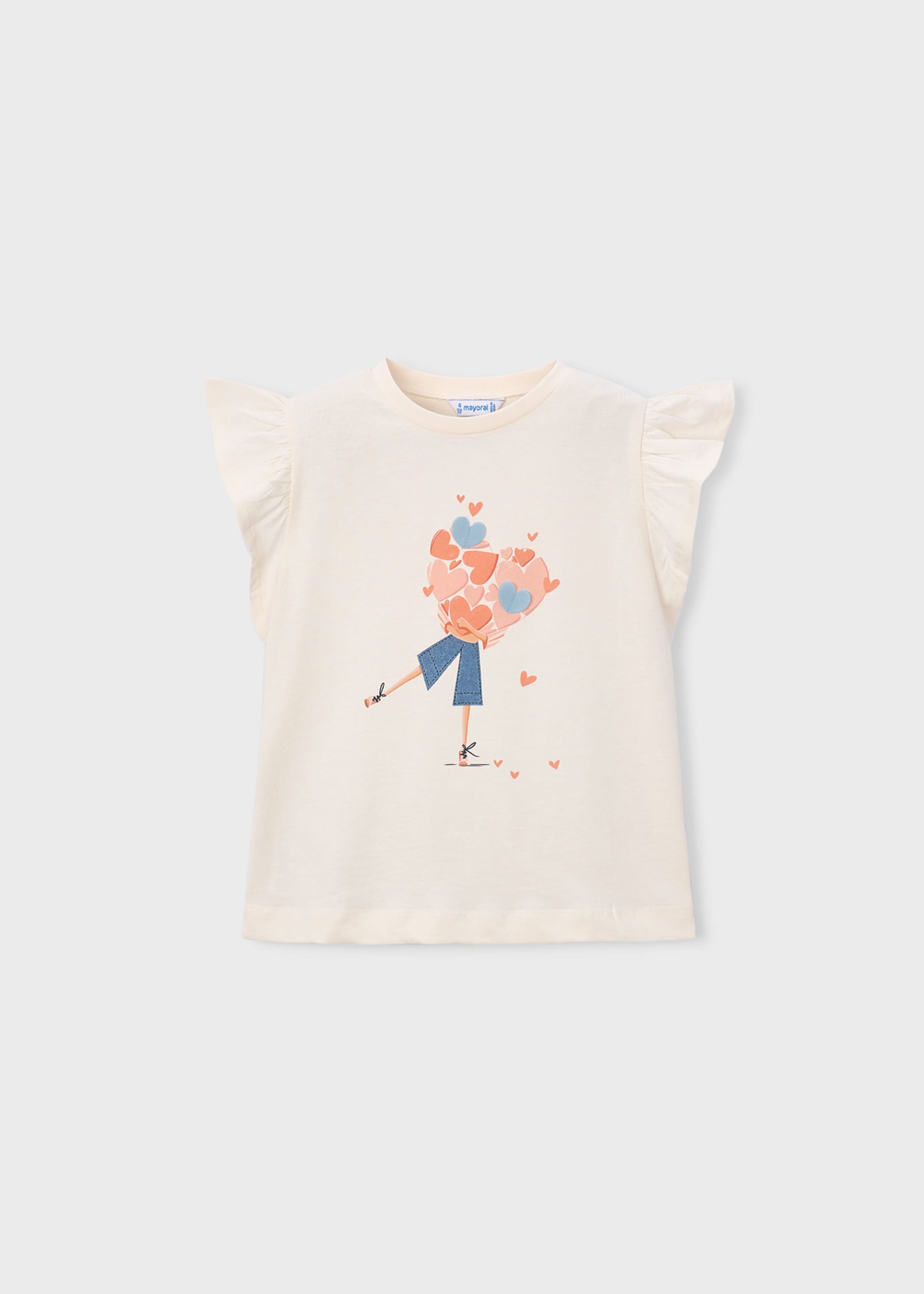 Completo 3 pezzi cuori bambina