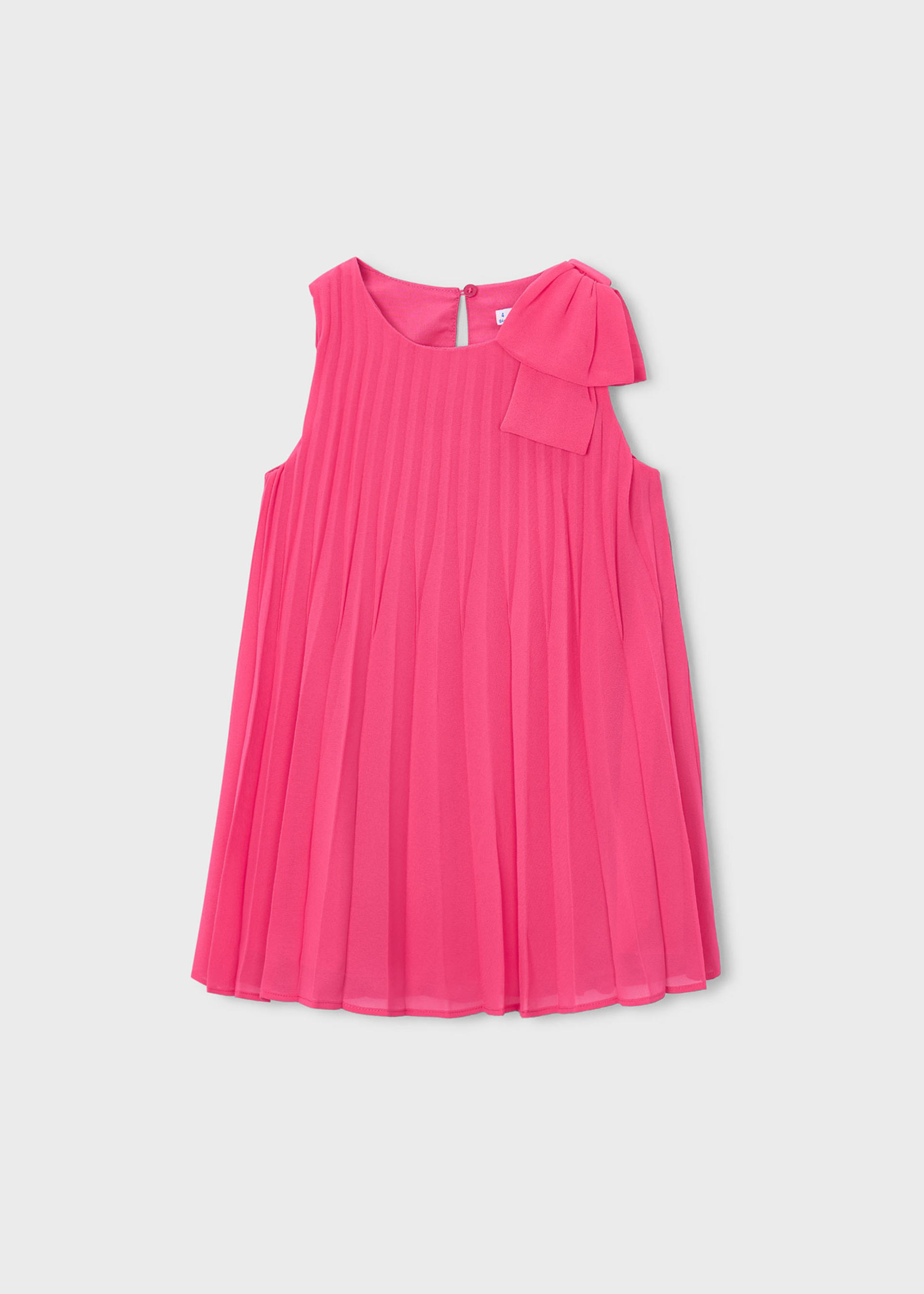 Vestido plisado lazo niña